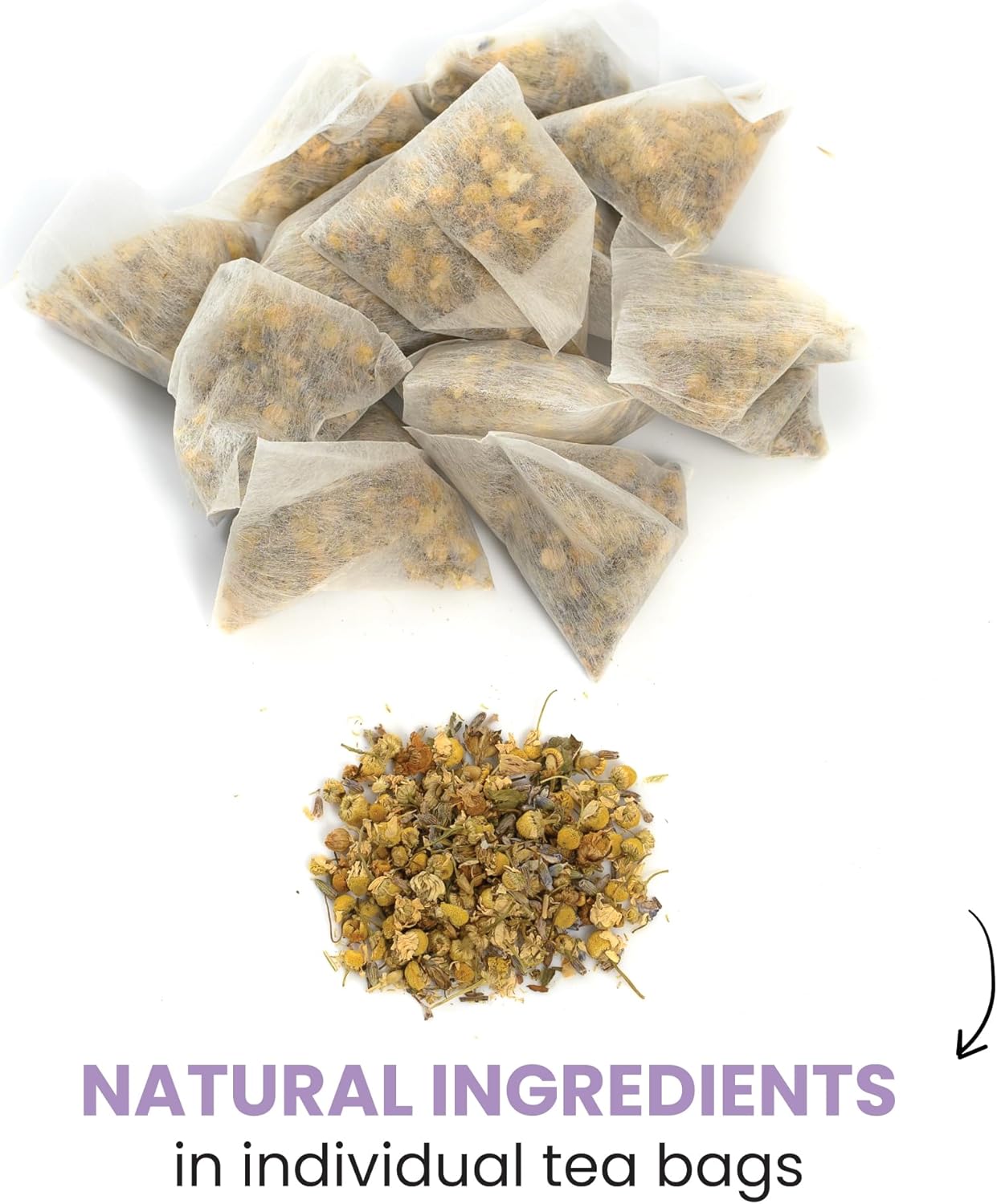 Alpi Nature Chamomile-Lavender Infusion BIO, 30 Pyramid Sachets of 2 g, Chamomile and Lavender Organic Dried 60g - Image 4