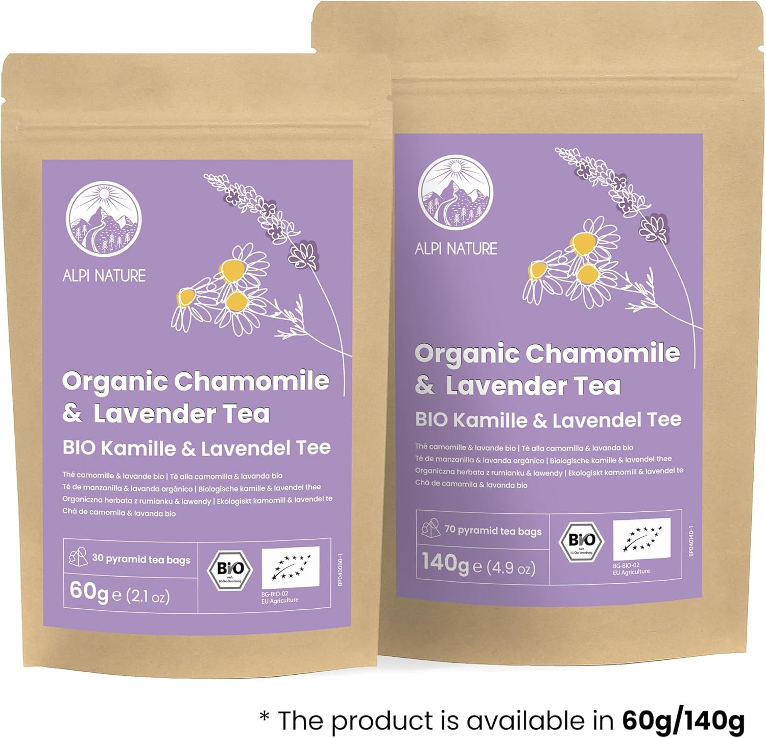 Alpi Nature Chamomile-Lavender Infusion BIO, 30 Pyramid Sachets of 2 g, Chamomile and Lavender Organic Dried 60g - Image 7