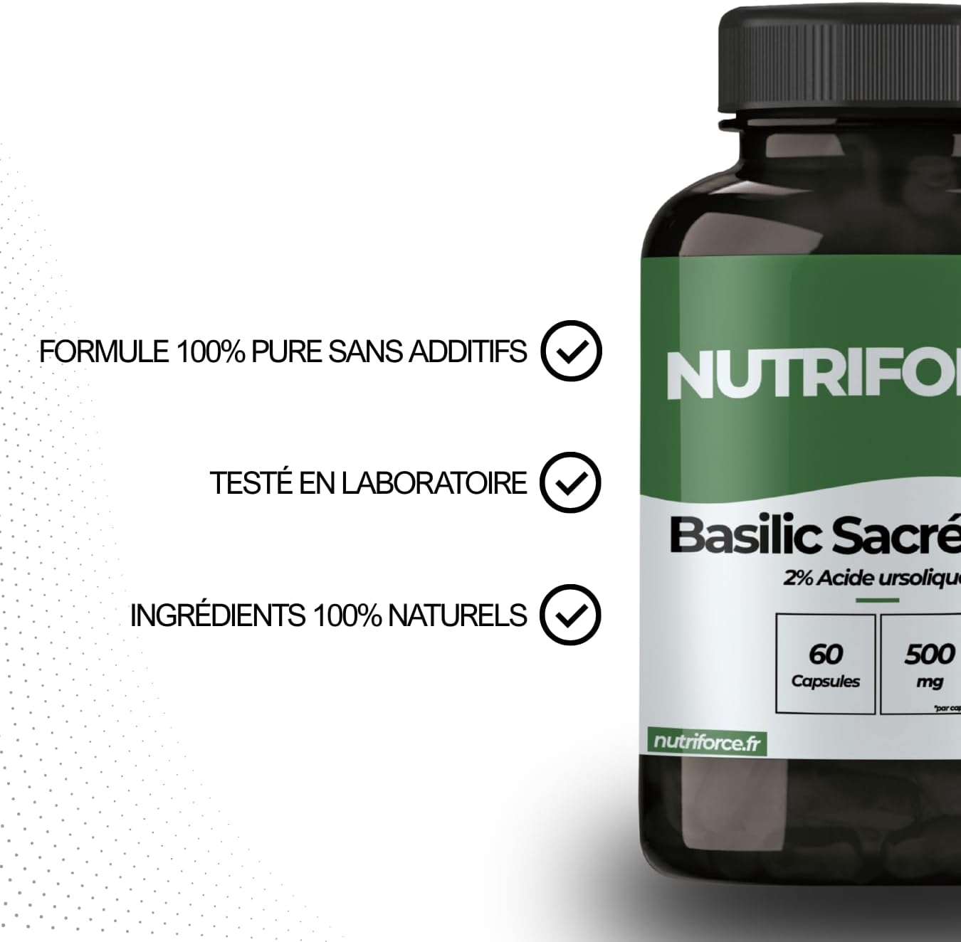 Sacred Basil Tulsi 500mg – 60 Capsules – Anti-Stress, Enhanced Immunity and Soothing Digestion - Image 3