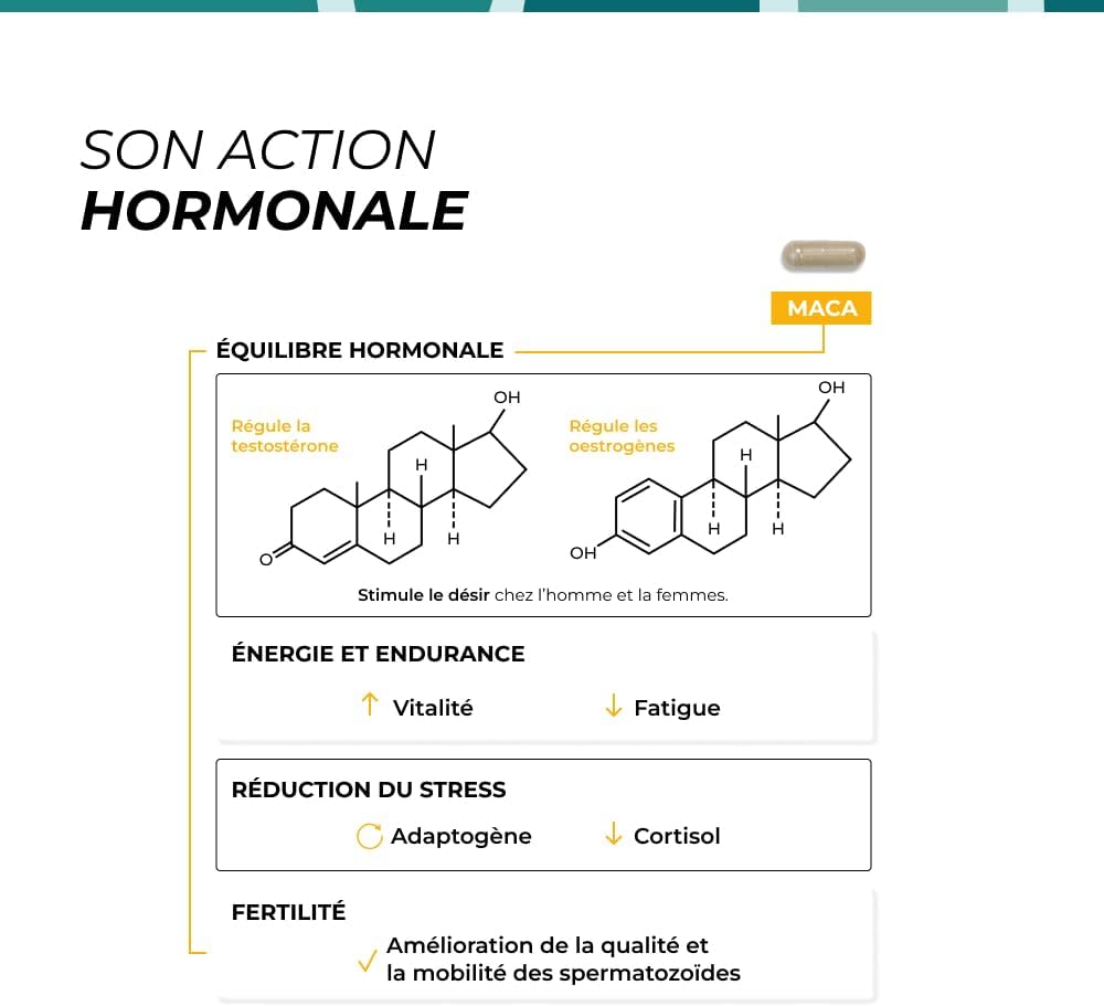 Maca Jaune - Cuure - Natural Root of Peru - Physical and Sports Perfomances - Fertility - Hormone Regulator - 60 Days - Packaged and Formulated in France - Image 4