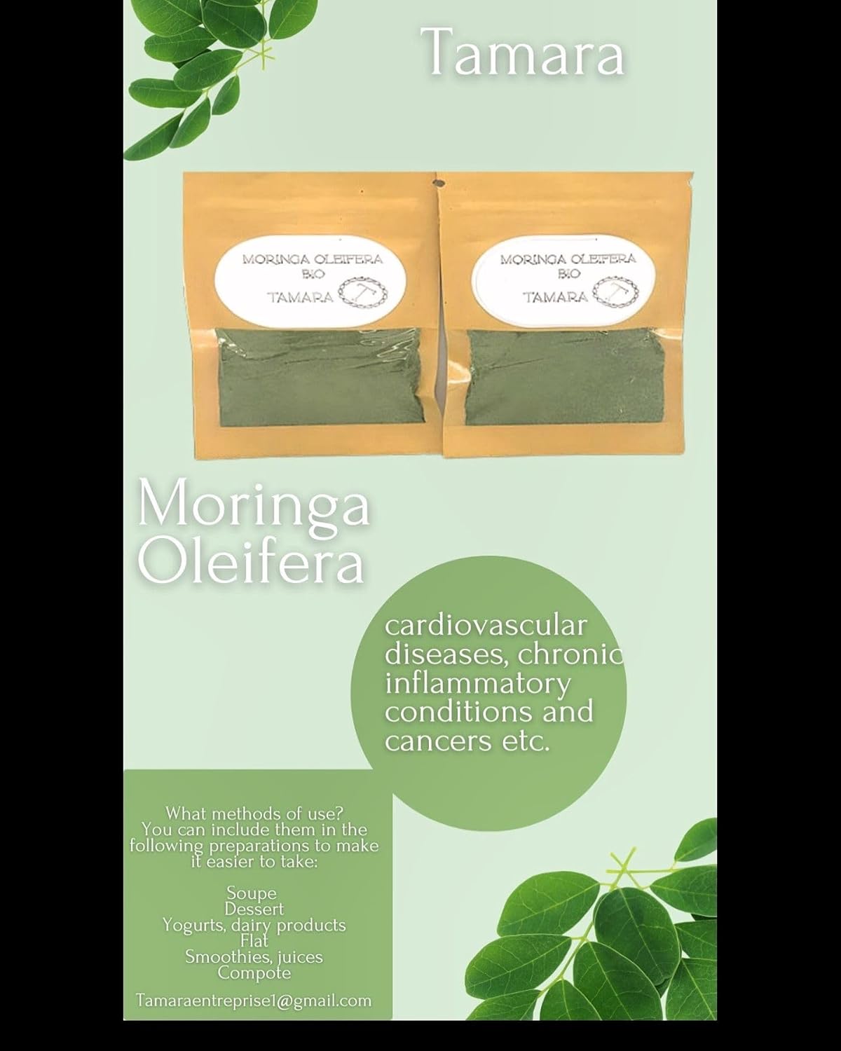 100% Moringa Oleifera Bio Antioxidant/ 40g | Organic and Pesticide Free | Native to the Republic of Congo - Image 4