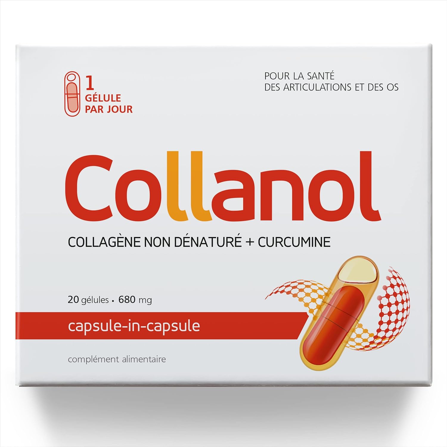 Collanol – Innovation in Healthy Joint Care Liquid Formula in a Double Capsule 3D Collagen + Micellar Extract of Turmeric Roots 1 Capsule/Day (1 Pack) - Image 3