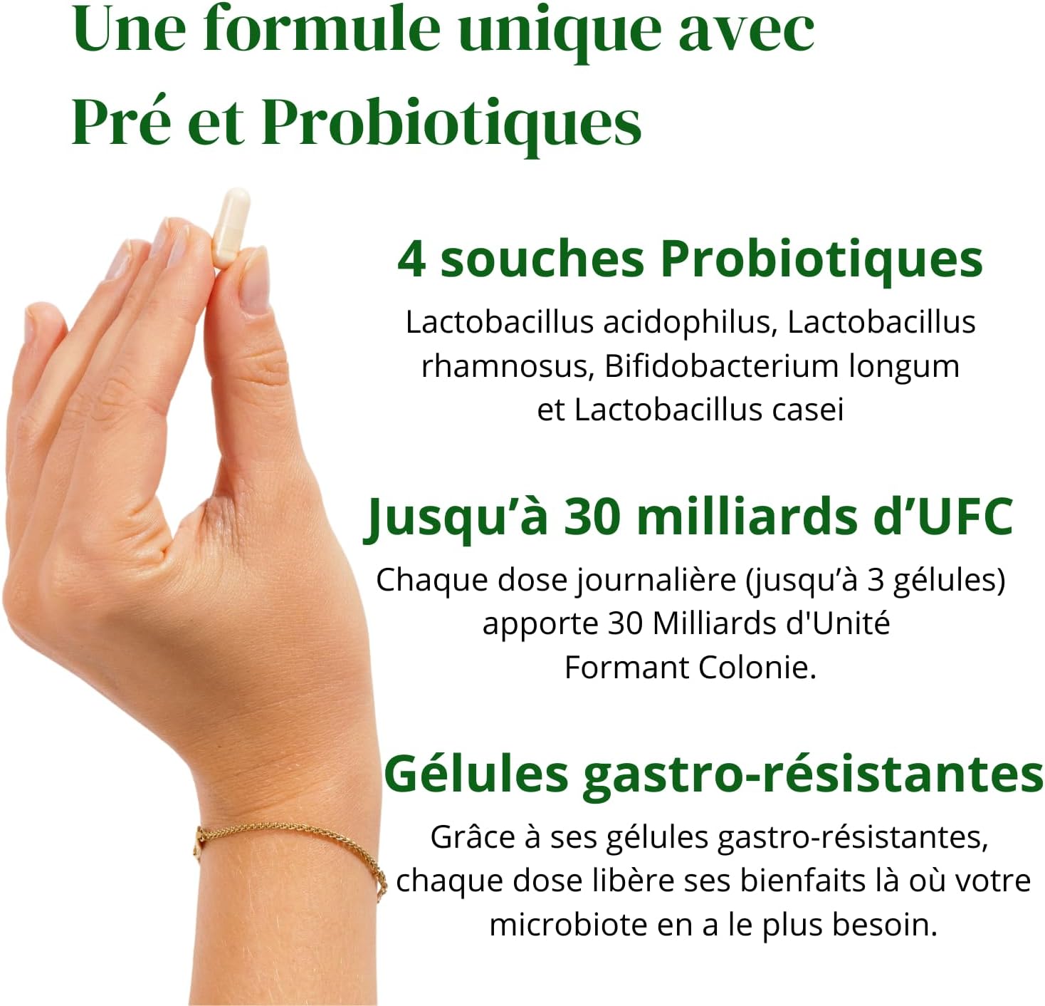 Probiotics Lactic Ferments | 30 Billion CFU/day | Prebiotics | Active Bacteria | Intestinal Flora | 60 Gastro-Resistant Capsules | Vegan | Argalys Essential - Image 5