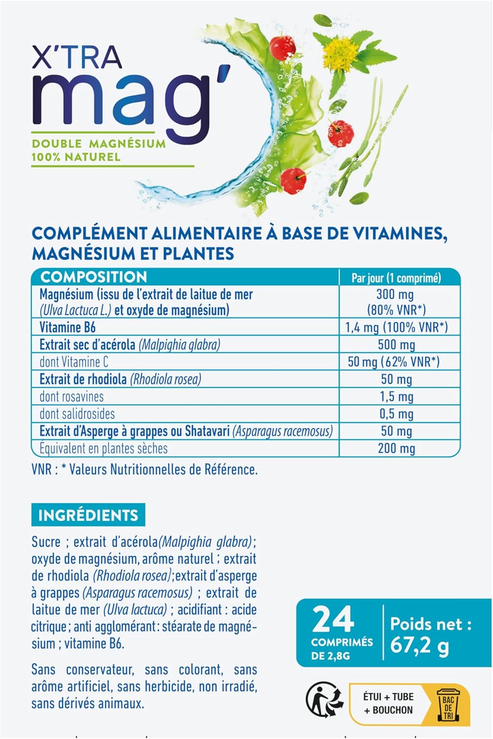 X'TRA Mag Stress & Vitality 2x12 tablet Phyto-Actif - Image 4