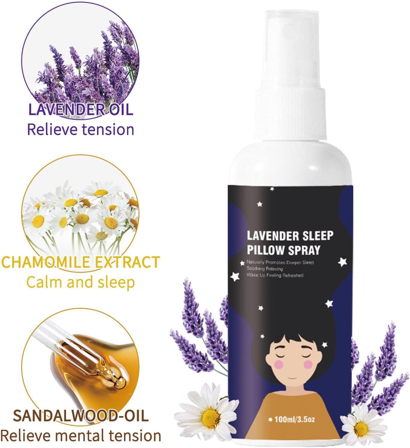 GIMOCOOL Lavender Sleep Spray - Relaxing Pillow Mist - Pure Lavender Essential Oil & Room Spray for Relaxation, 3.38 oz - Image 6