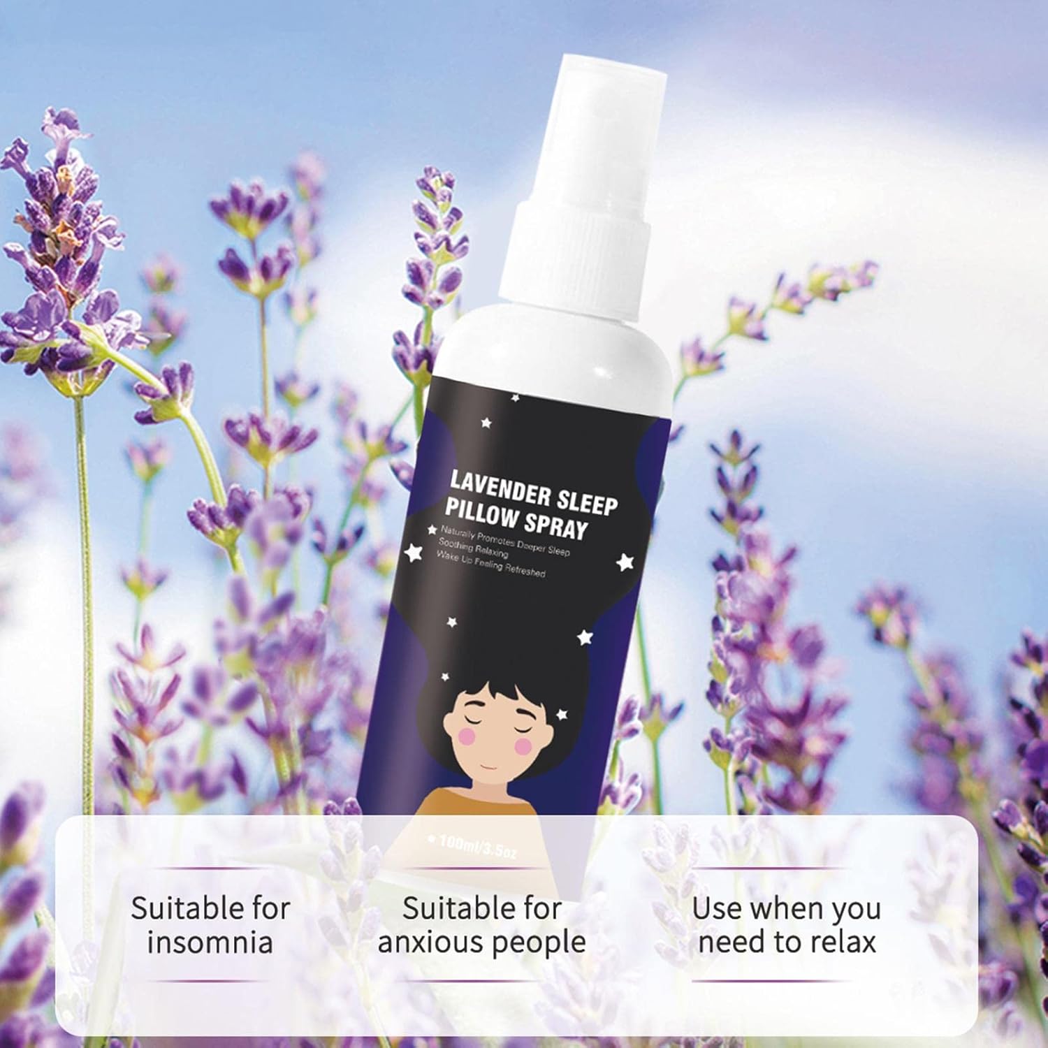 GIMOCOOL Lavender Sleep Spray - Relaxing Pillow Mist - Pure Lavender Essential Oil & Room Spray for Relaxation, 3.38 oz - Image 8