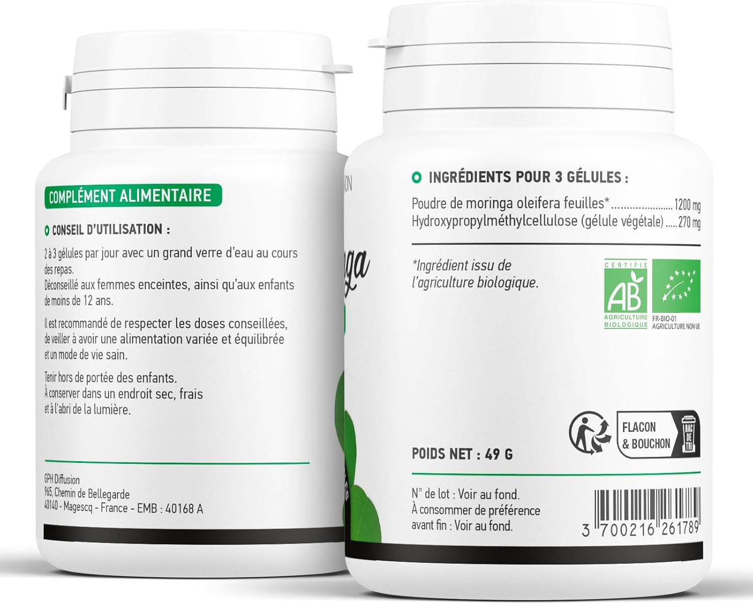 Moringa Oleifera BIO | 1200 mg/day | 100 vegetable capsules | 30 days - Image 3