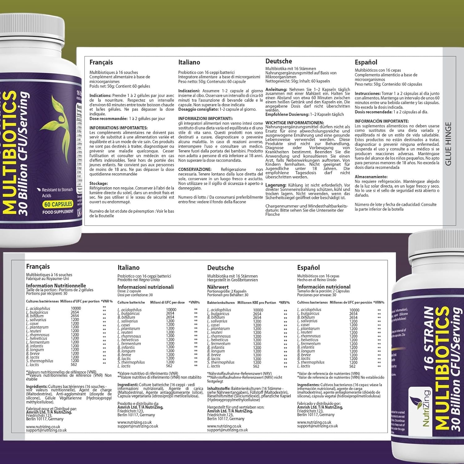 16 Most Popular Bacterial Cultures - 30 Billion CFUs per Serving (2 per day) - Delayed Release Gastro-resistant Capsules - Stable to Preservation - Vegan & GMP Certified - Image 5