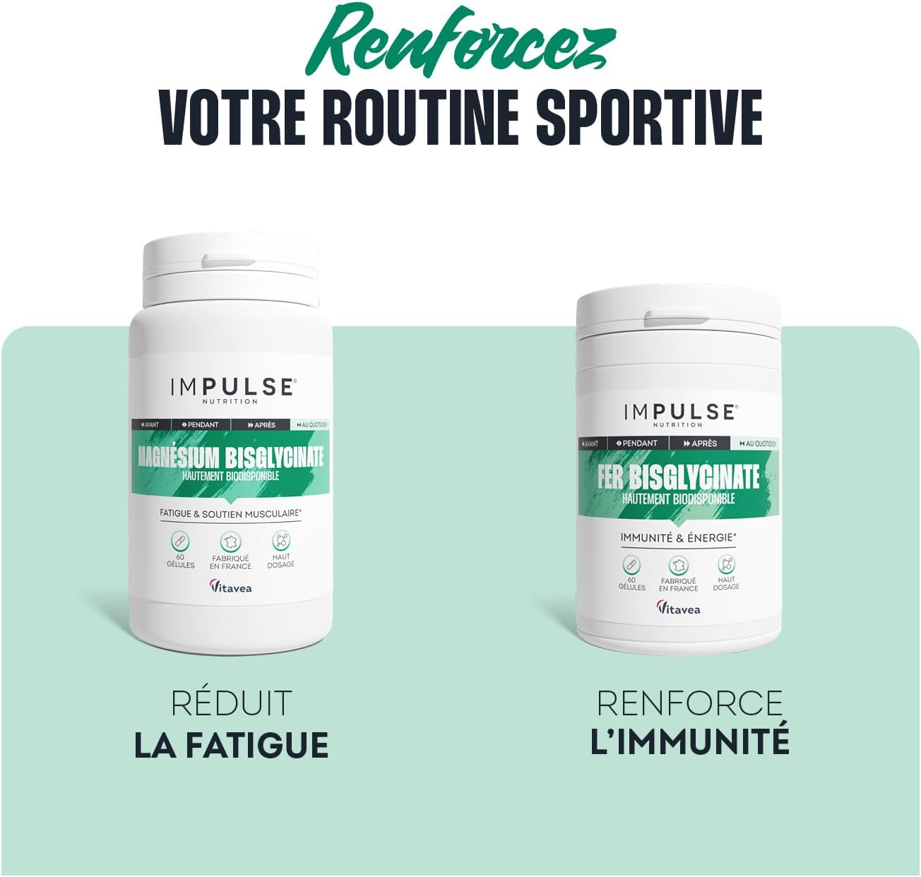 Magnesium Bisglycinate - Vitamin B6 - Fatigue, Energy & Recovery - High Absorption - Food Supplement - 60 Capsules - Made in France - IMPULSE NUTRITION - Image 7