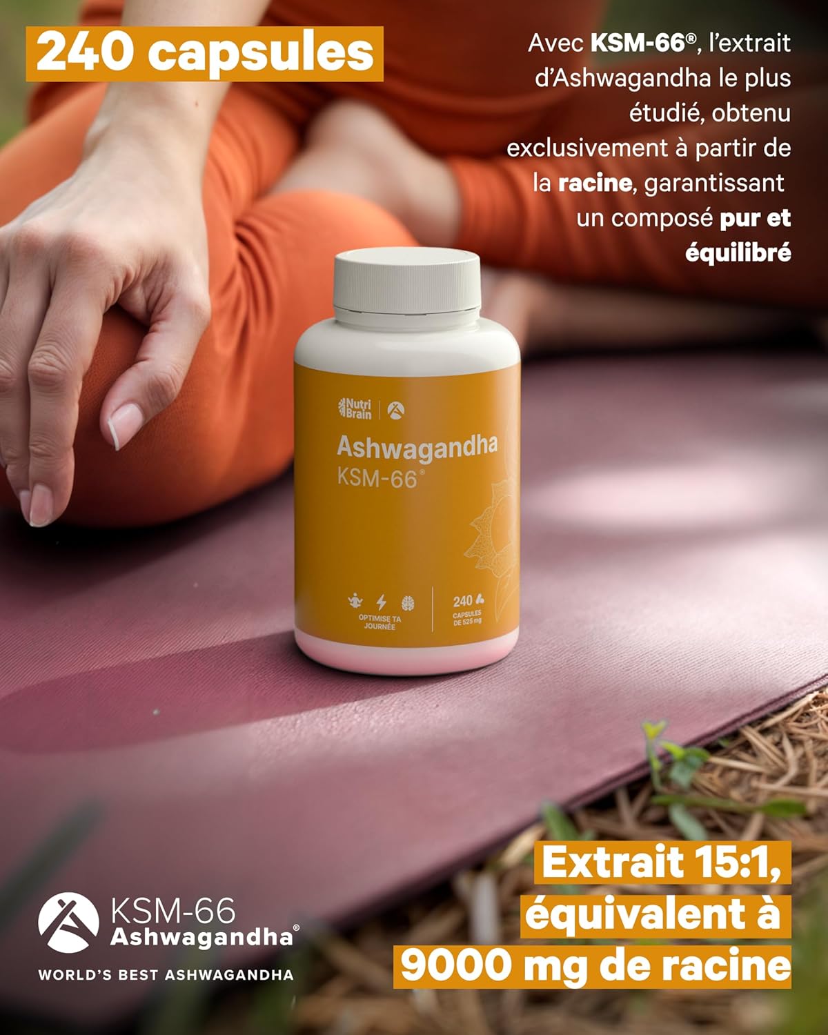 Ashwagandha KSM-66® 9000mg - 240 Capsules | Extra Strength 5% Withanolides | Anti Stress, Sleep, Energy | Long Lasting | High Dosage: 600mg Concentrate Extract 15:1 - Image 5