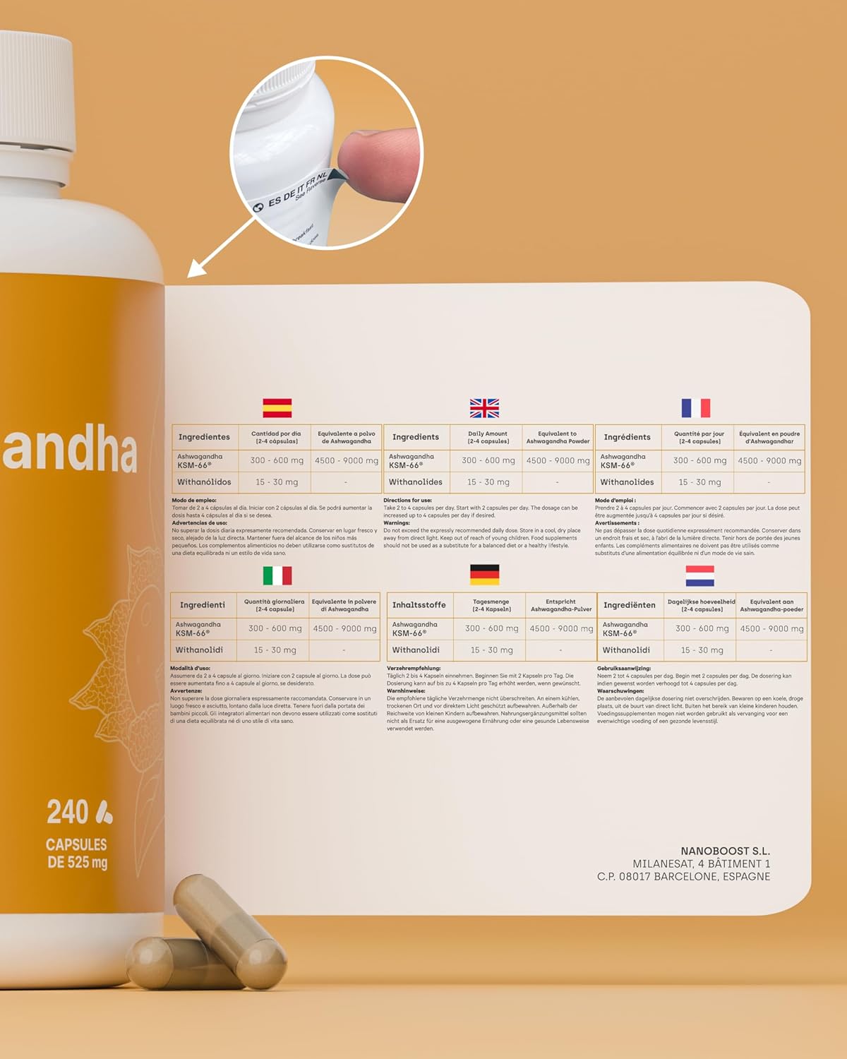 Ashwagandha KSM-66® 9000mg - 240 Capsules | Extra Strength 5% Withanolides | Anti Stress, Sleep, Energy | Long Lasting | High Dosage: 600mg Concentrate Extract 15:1 - Image 9