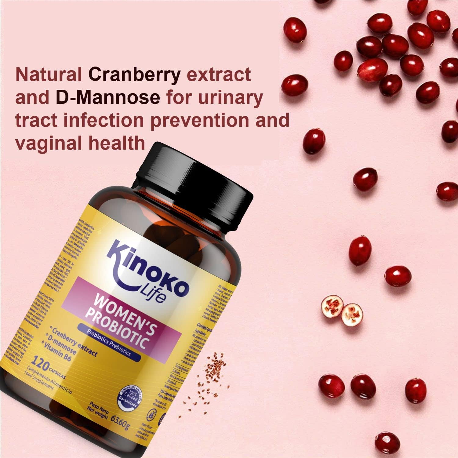 Intimate Flora Probiotic (4 in 1) | 100 billion | 120 capsules | Probiotic Flora | Female Intimate Health & Urinary Tract | Immune System | With Prebiotic & Probiotic - Image 7