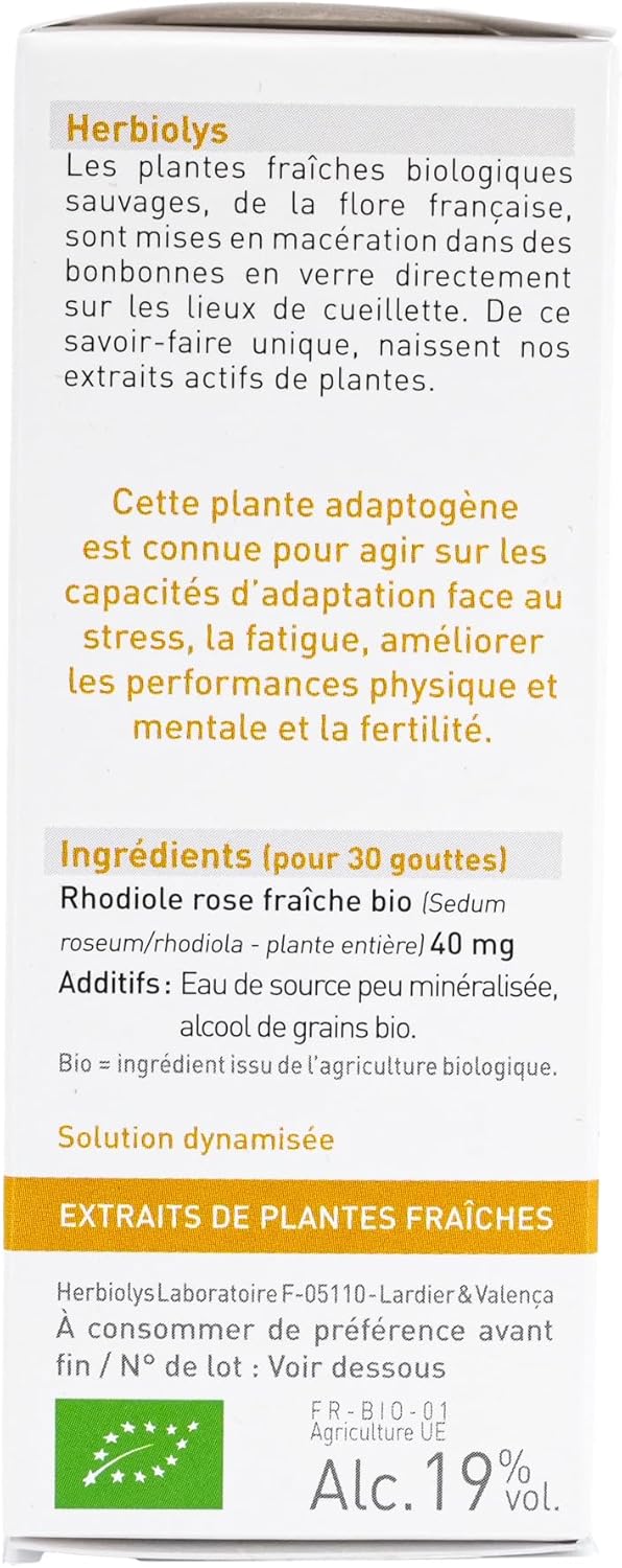 Herbiolys | Organic Fresh Plant Extract | Rhodiola (Sedum roseum) | Stress, Tone & Fertility | Organic Herbal Medicine | 50 ml - Image 5
