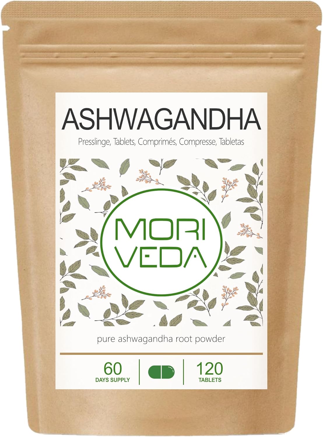 Ashwagandha 1000mg Tablets or Capsules 600mg - Premium Pure Natural Product - Winter Cherry, Indian Ginseng (120 Tablets) - Image 10