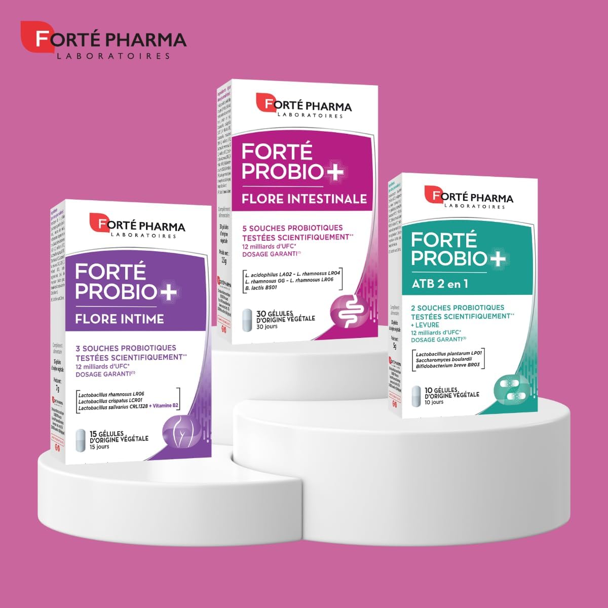 Forté Pharma - Forté Probio+ Intestinal Flora - Food supplement - Probiotic strains, intestinal comfort - Lactobacillus rhamnosus - Gastro-resistant capsules - 30 capsules, 1/day - Image 5