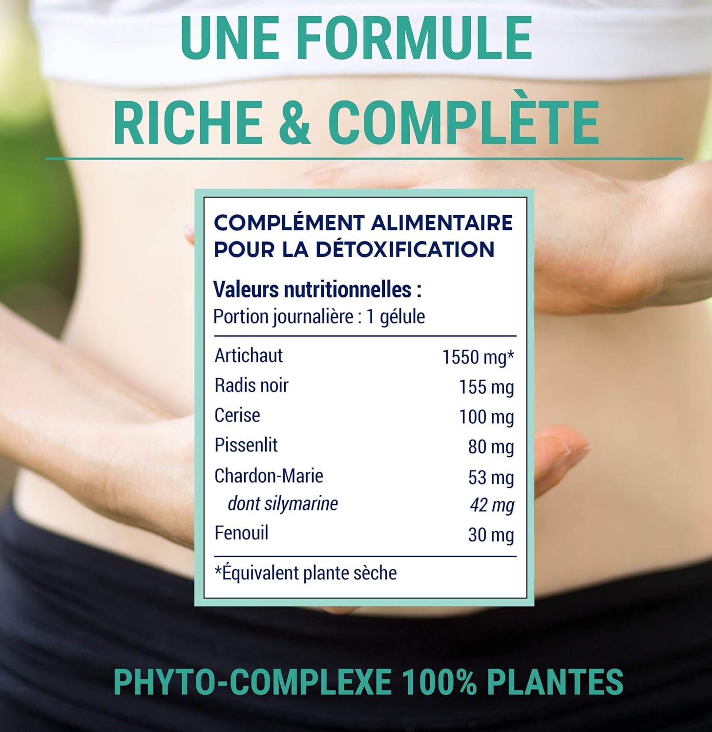 DETOX FORMULA | Plant Complex: Artichoke Black Radish Cherry Tail Dandelion Milk Thistle | Detoxifier Liver and Intestine | Detox Colon and Liver Drainer | 60 Capsules - Image 5