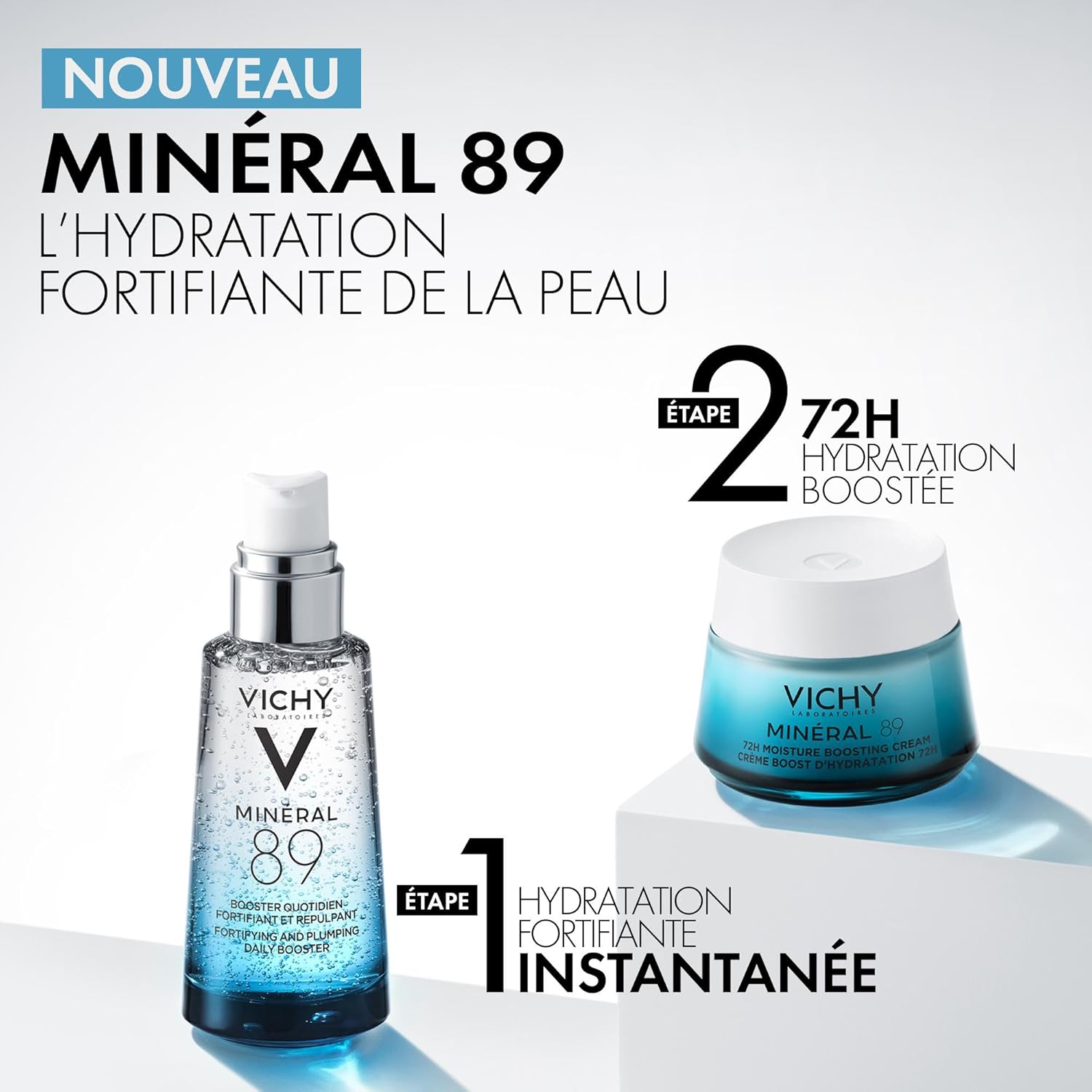 Vichy, Mineral 89, Day Boost Face Cream, 72H Hydration, Enriched with Hyaluronic Acid & Squalane, For All Skin Types, 50 ml - Image 9