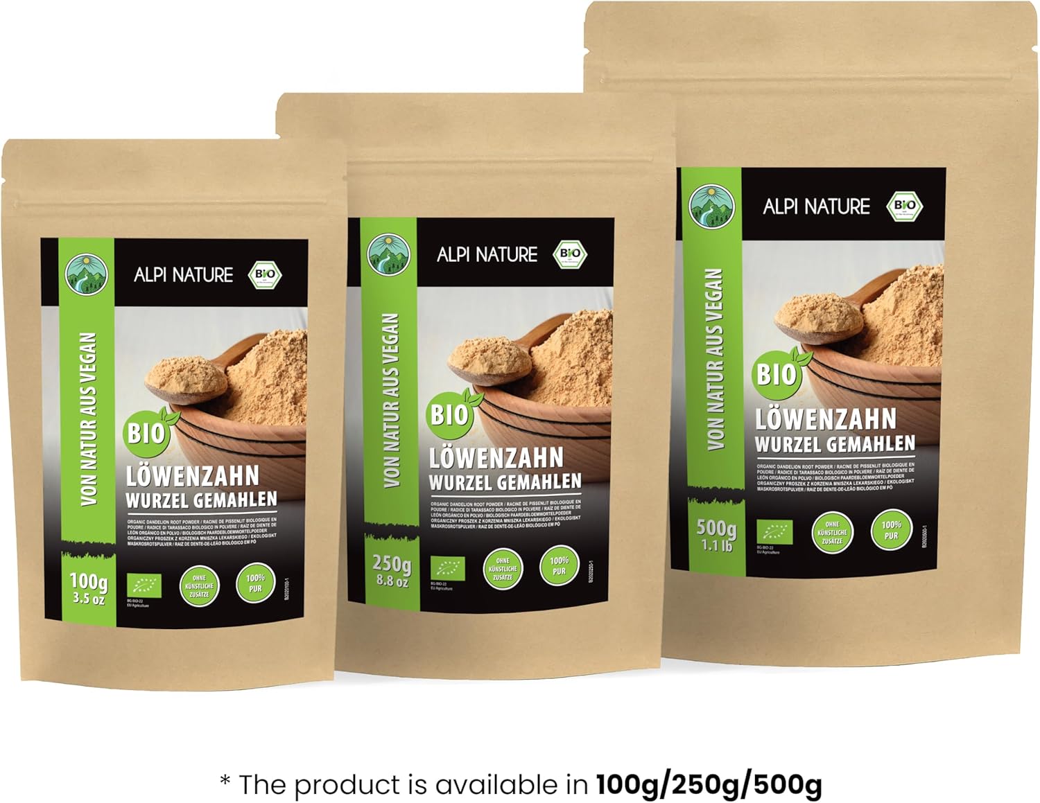 Alpi Nature Dandelion Root Powder BIO 500g, Organic Ground Dandelion Root Powder - Image 7