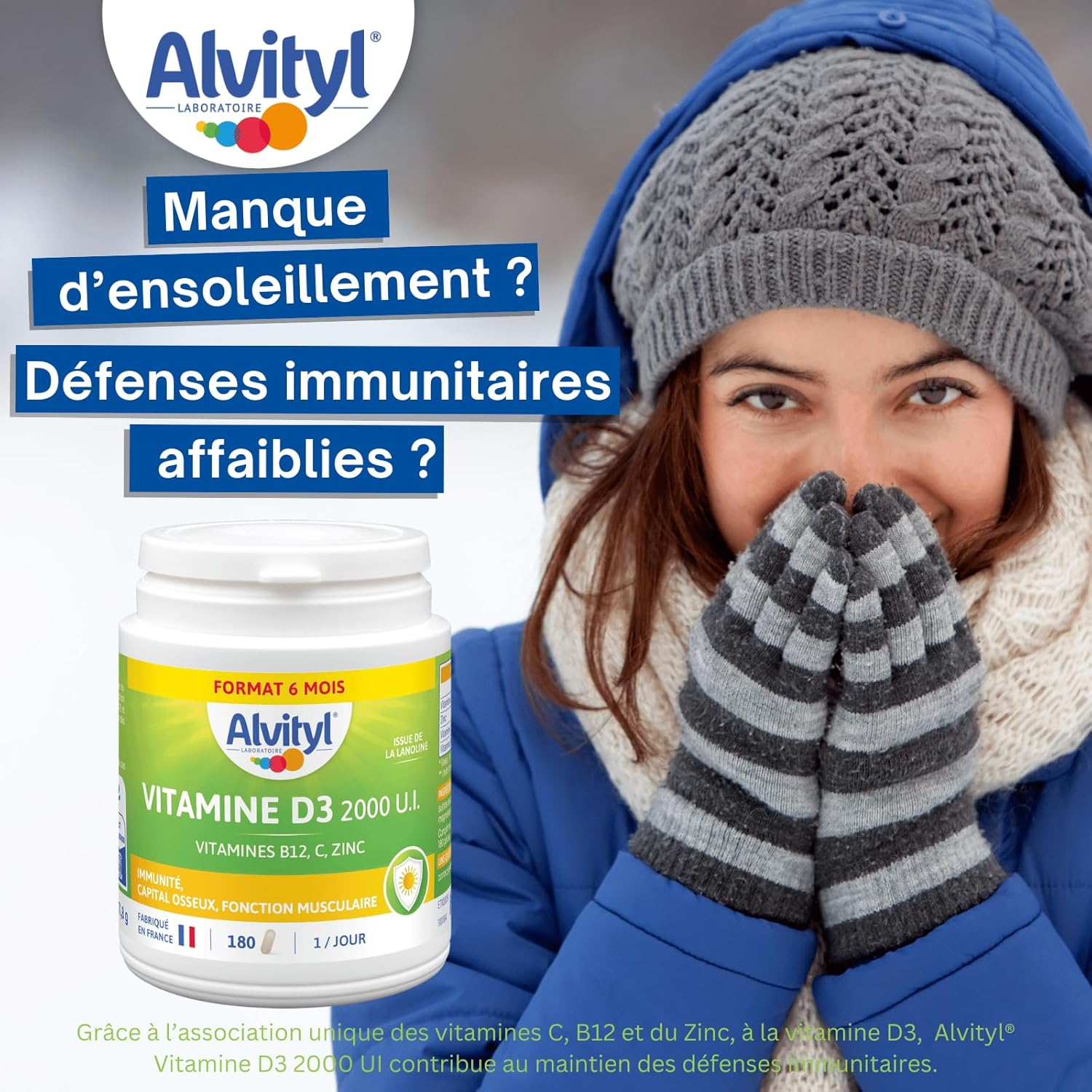 Alvityl Vitamin D3 2000 IU – 6 month course – Vitamins D3, C, ZINC – 1 tablet per day – From 18 years - Image 6