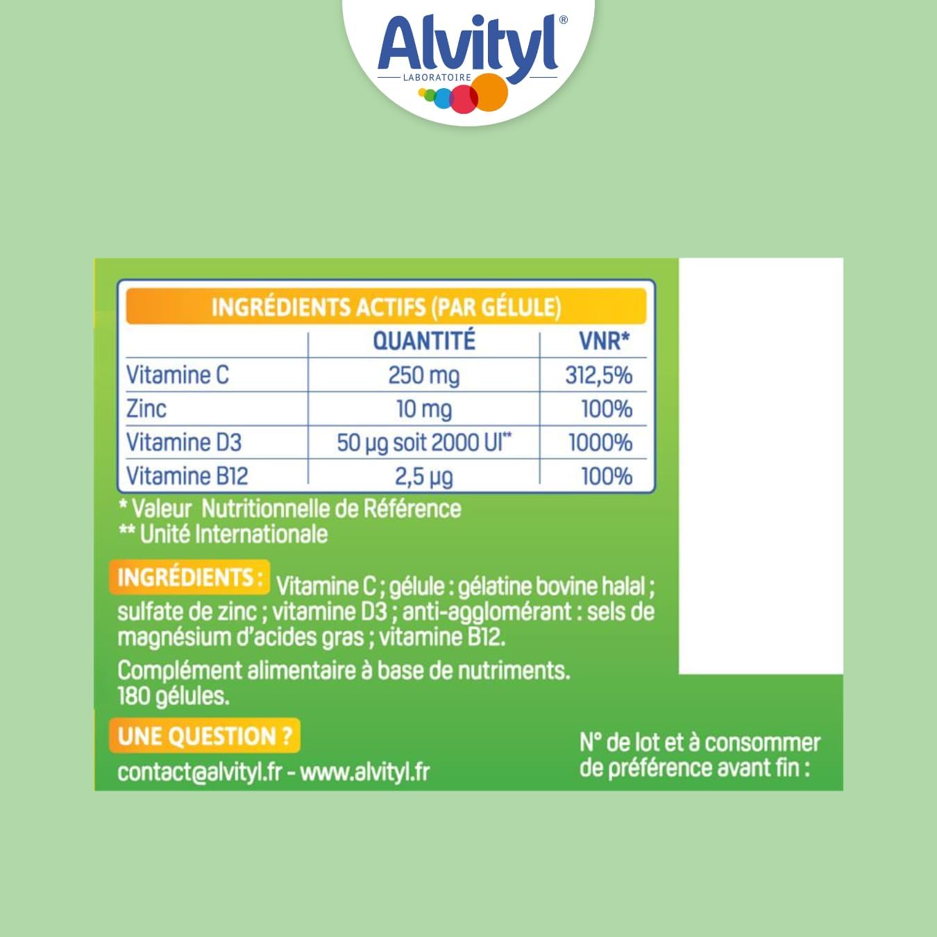 Alvityl Vitamin D3 2000 IU – 6 month course – Vitamins D3, C, ZINC – 1 tablet per day – From 18 years - Image 7