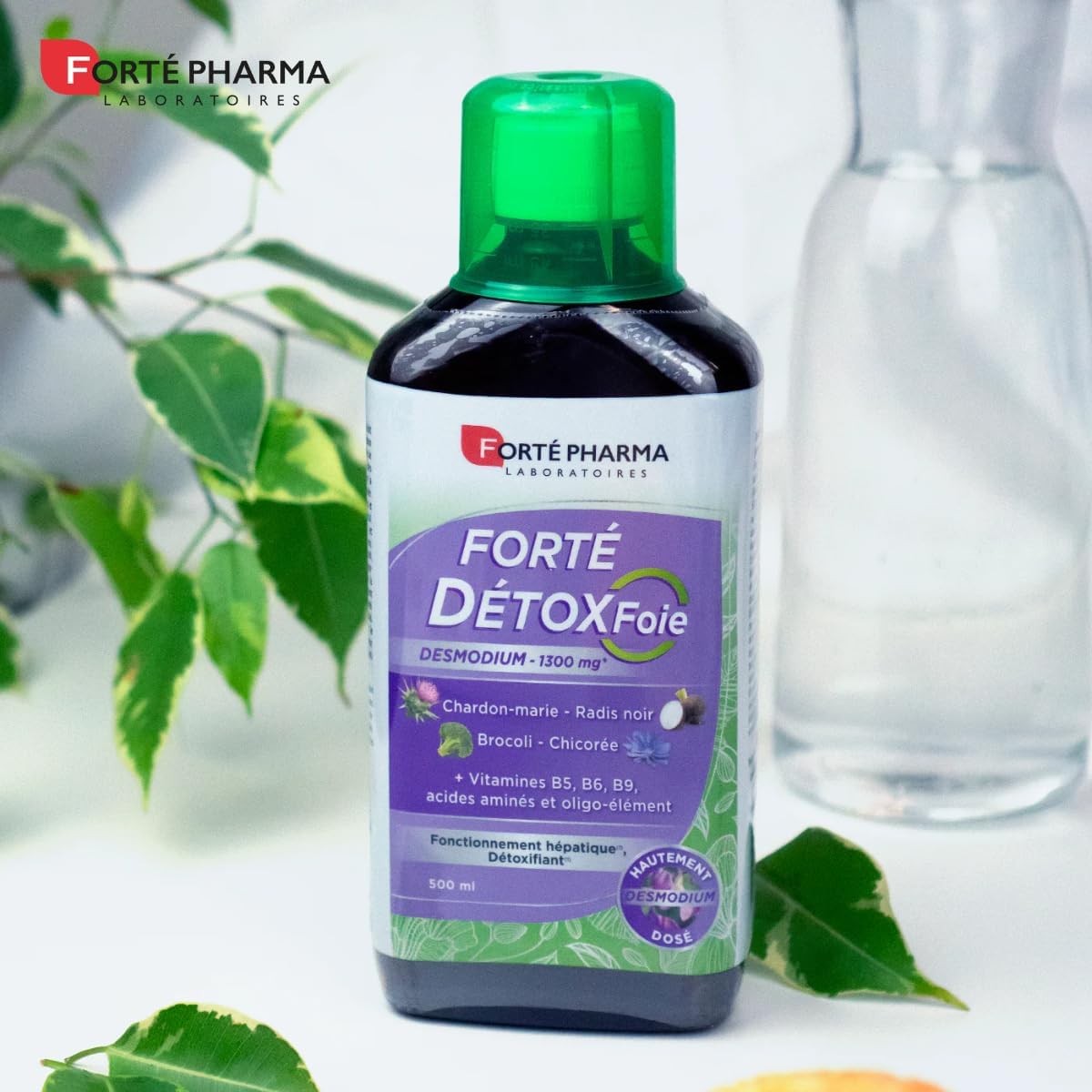 Forté Pharma - Forté Detox Liver | Detox Food Supplement - Milk Thistle Black Radish Desmodium and Vitamins - Liver Detox | Lot 2x500 ml = 20 days - Lemon-Grapefruit taste - Image 5