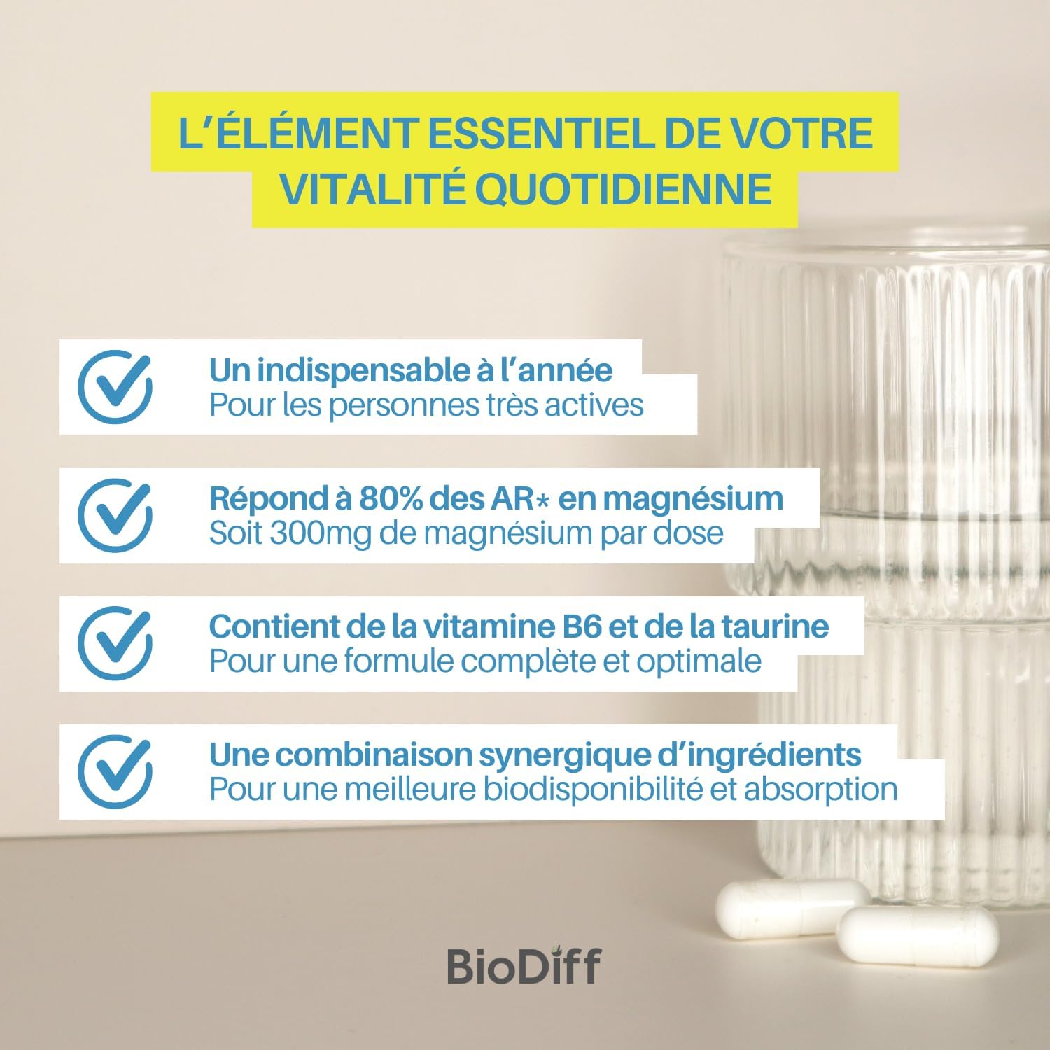 Orthonat - Magnemar Force 3 - Energy, Vitality, Immunity Food Supplement - 510 mg Marine Magnesium, 120 mg Taurine and 2 mg Vitamin B6 per Capsule - 90 Capsules - Image 4