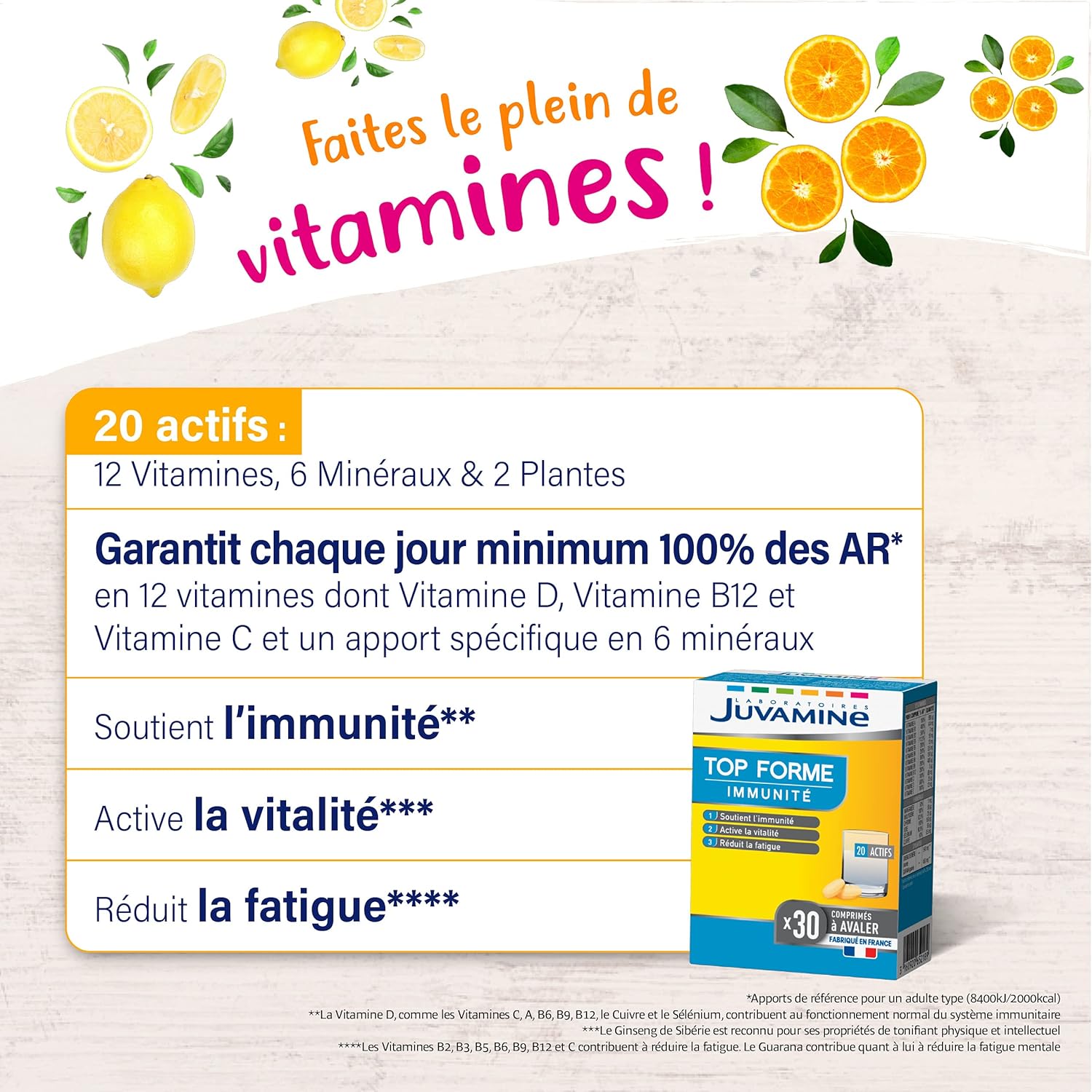 JUVAMINE - Top Forme Immunity - Helps reduce fatigue - Supports immunity - 30 Tablets - Made in France - Image 4