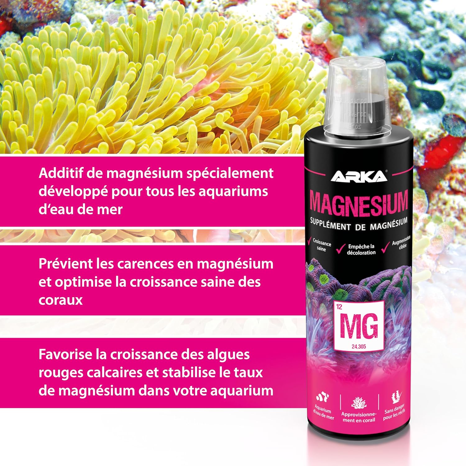 ARKA Magnesium - Very Pure Magnesium Supplement for Corals in Seawater Aquariums, Promotes Healthy Growth and Ecosystem Stability - Image 5
