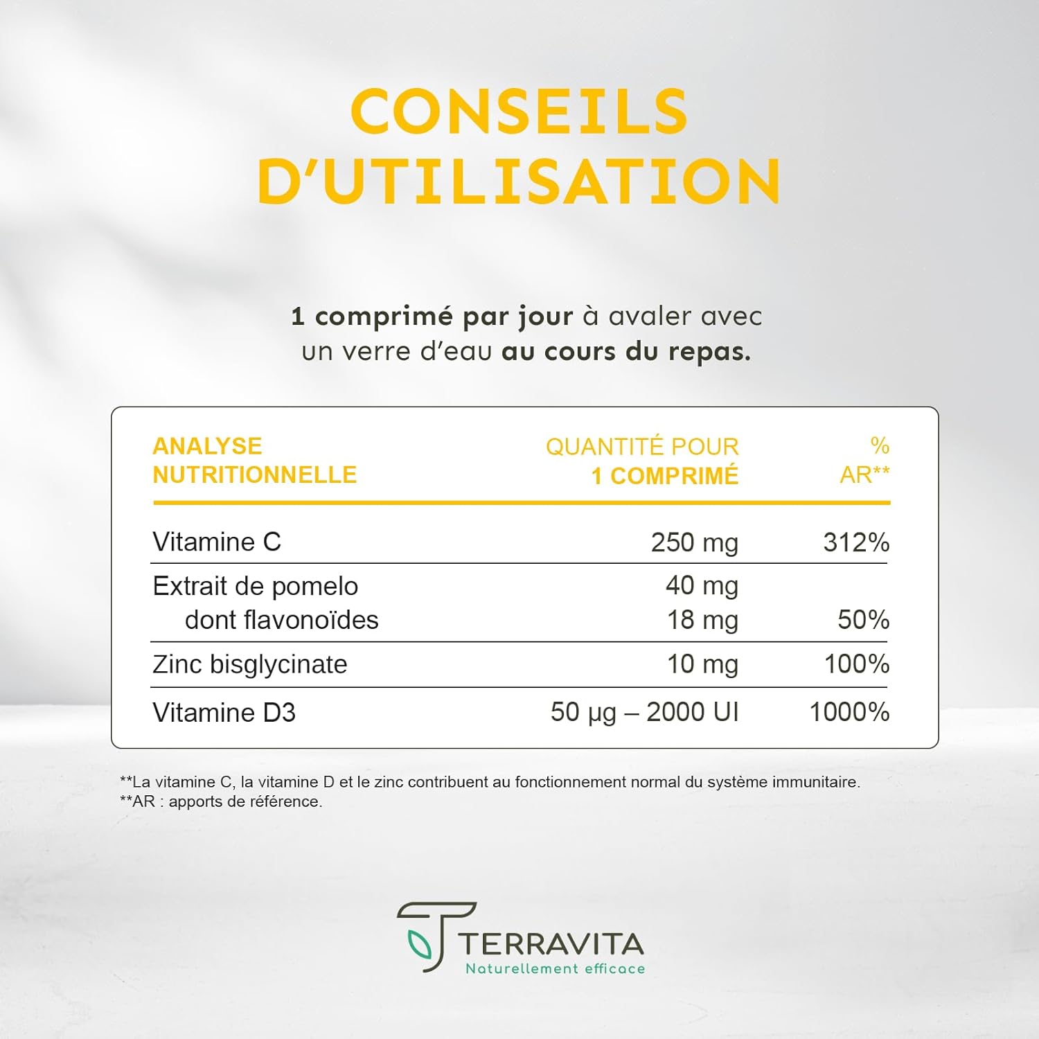 TRIO Immunity | Vitamin D3 + Vitamin C + Zinc Bisglycinate | 3 in 1 Ultra Complete Formula | Immunity, Energy and Tonus | 2 Month Cure | Made in France Terravita - Image 6