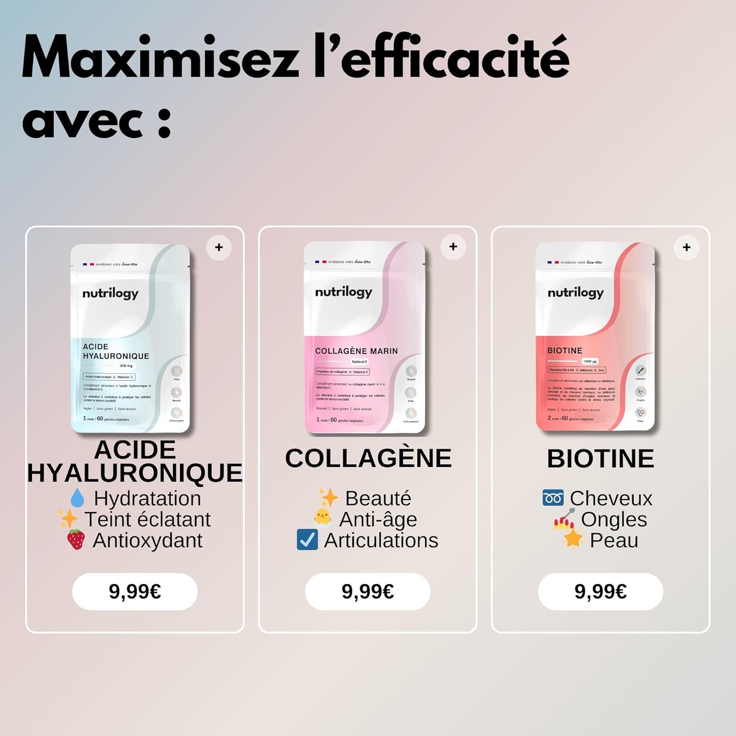 Zinc Bisglycinate 10mg | High Absorption & Optimal Assimilation | With Vitamins C and B6 | Immunity, Skin, Hair & Nails | 2 Months - 60 Capsules | Vegan & Made in France | NUTRILOGY - Image 9
