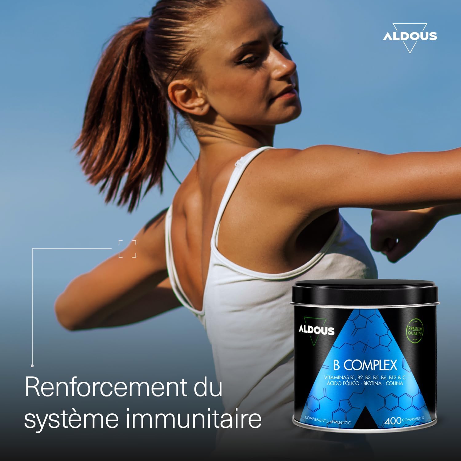 ALDOUS Vitamin B Complex + Vitamin C – 400 Tablets for Over 1 Year – Multivitamins – Vitamin B Complex with Vitamin B12, B1, B2, B3, B5, B6, Folic Acid, Biotin and Choline - Image 8