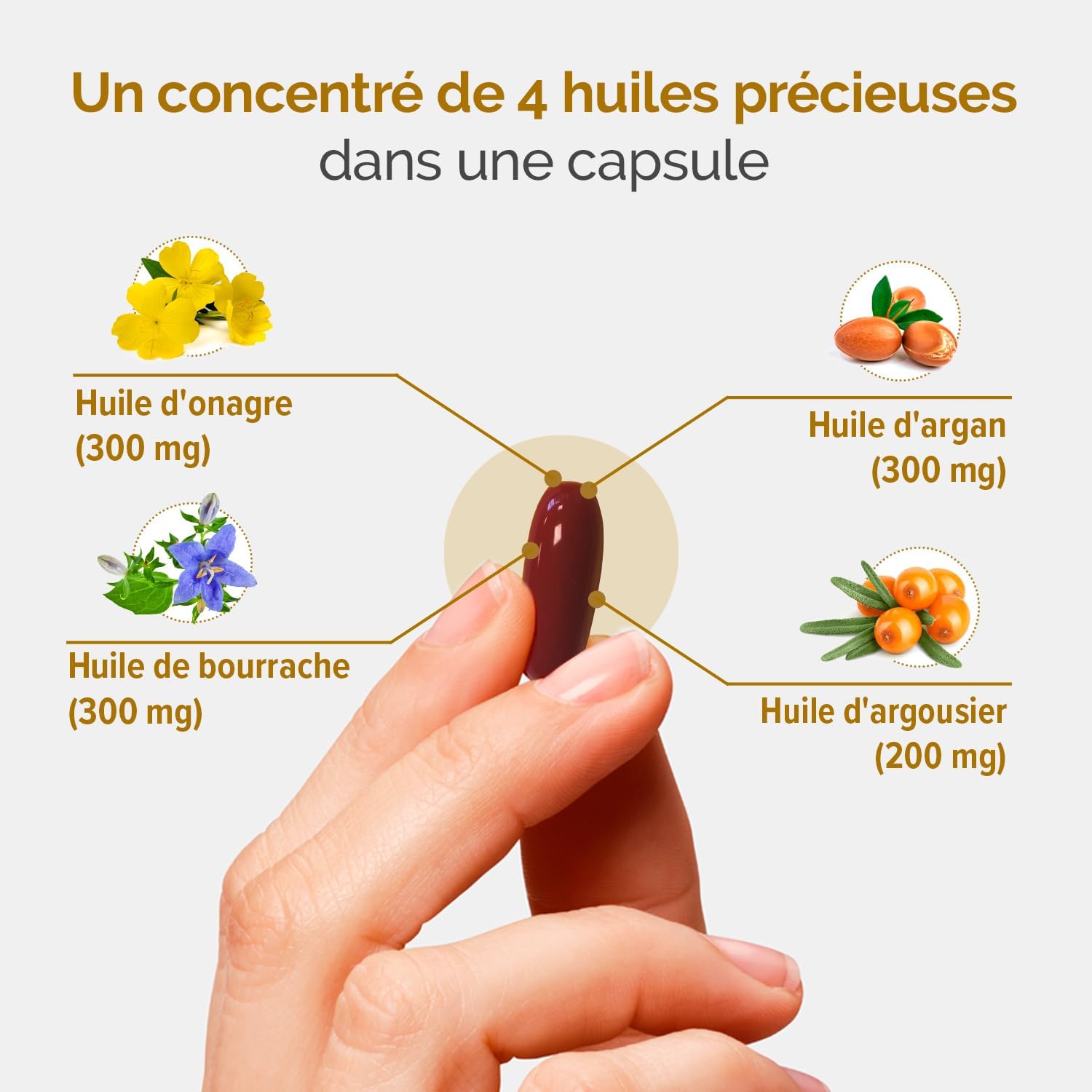 DERMASSENTIEL NUTRIDERM | Nourishes & Hydrates | Argan Evening Primrose Borage Sea Buckthorn | Highly Concentrated in Omegas 3,6,7,9 | Coenzyme Q10 + Vitamin E Antioxidants | 30 Capsules | Laboratory - Image 4