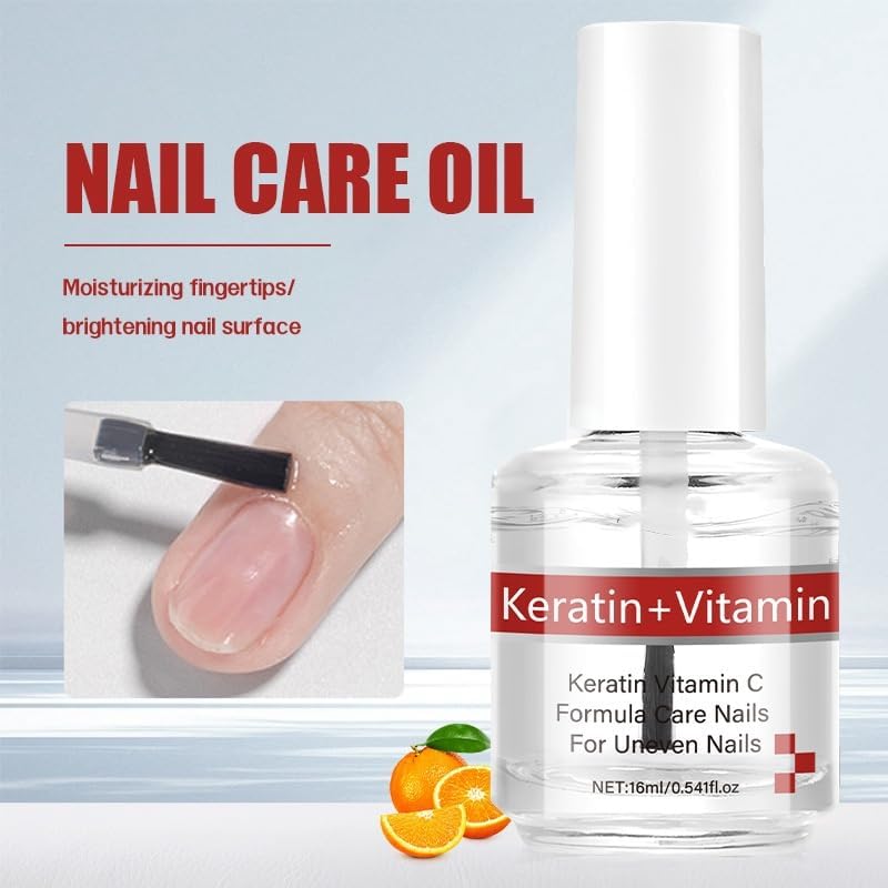 Keratin Oil + Vitamin C for Nails and Cuticles, Keratin Protein Moisturizes and Strengthens Care, Removes Cracked Nails and Rigid Cuticles, Deep Hydration for Skin Care - Image 3