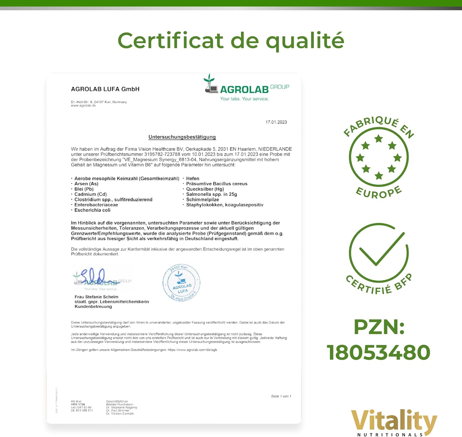 Magnesium Complex, 3 Sources Magnesium (Glycinate, Malate and Citrate) and Vitamin B6 for Better Absorption. Reduces Fatigue, Normal Muscle Function. Vitality Nutritionals by VitaminExpress. - Image 6