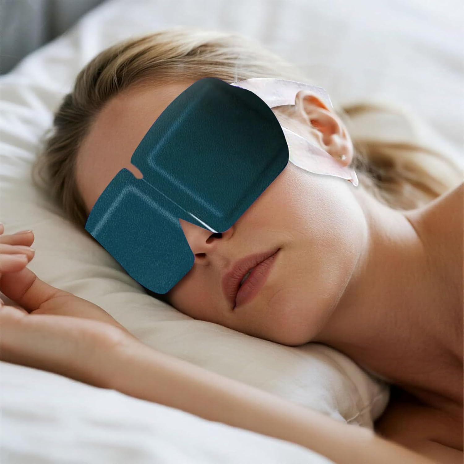Heated Eye Mask - Heated Eye Mask for Travel - Night Anti-Light Steam for Relaxation Sleep Flight Flight Plane Care - Image 3