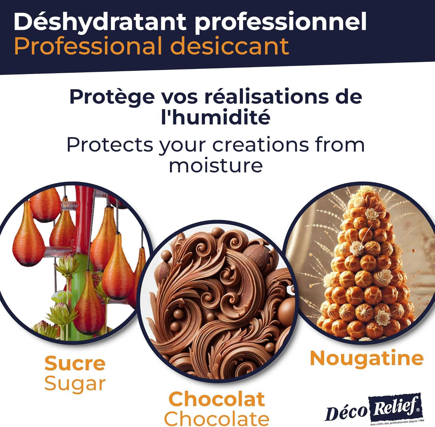 Déco Relief - Calcium Chloride 1kg - Desiccant for Preserving Sugar, Nougatine, Chocolate - Professional Ingredient - For Pastry, Confectionery - S64 - Image 4