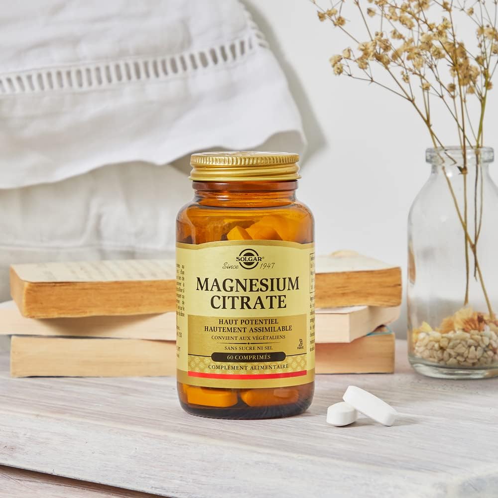 Solgar Magnesium Citrate - Sleep and Fatigue - Vitality and Energy - Highly Assimilable - Mineral - Food Supplement - Bottle of 60 Tablets - Image 3