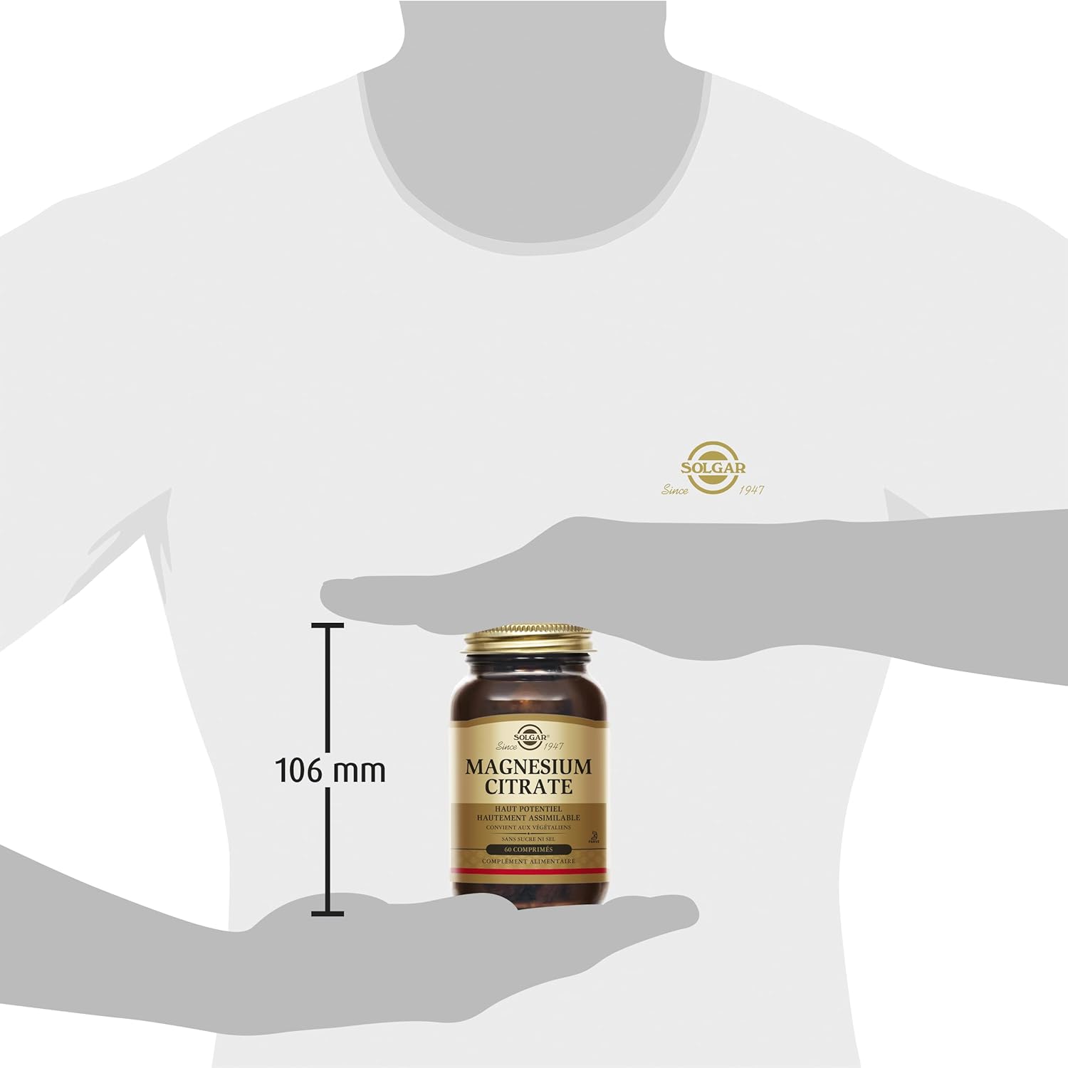 Solgar Magnesium Citrate - Sleep and Fatigue - Vitality and Energy - Highly Assimilable - Mineral - Food Supplement - Bottle of 60 Tablets - Image 8