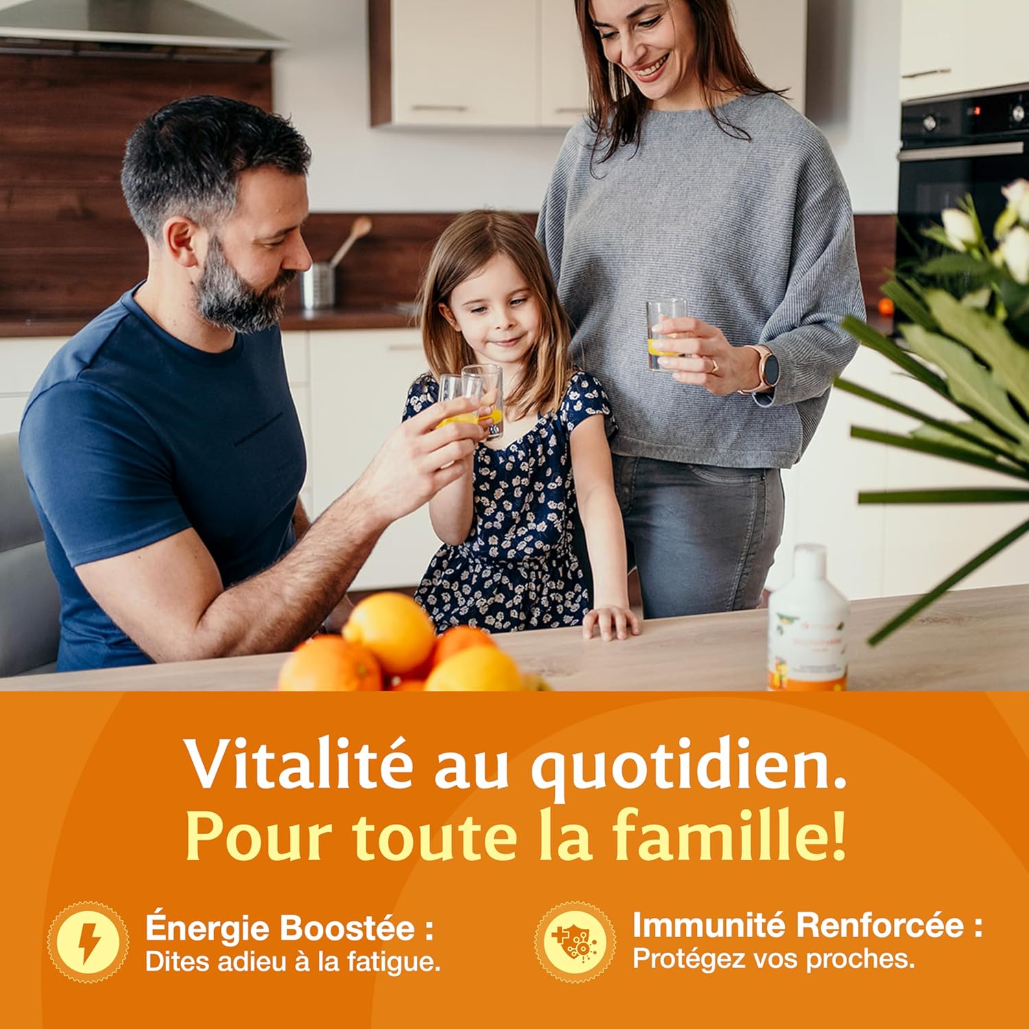 VITAMOON Liquid Multivitamin for the Family (500 ml) - Orange Flavour without Added Sugar, 12 Vitamins & 8 Minerals | Powerful Anti Fatigue, Boost Energy and Immunity (1 Month Cure) - Image 3