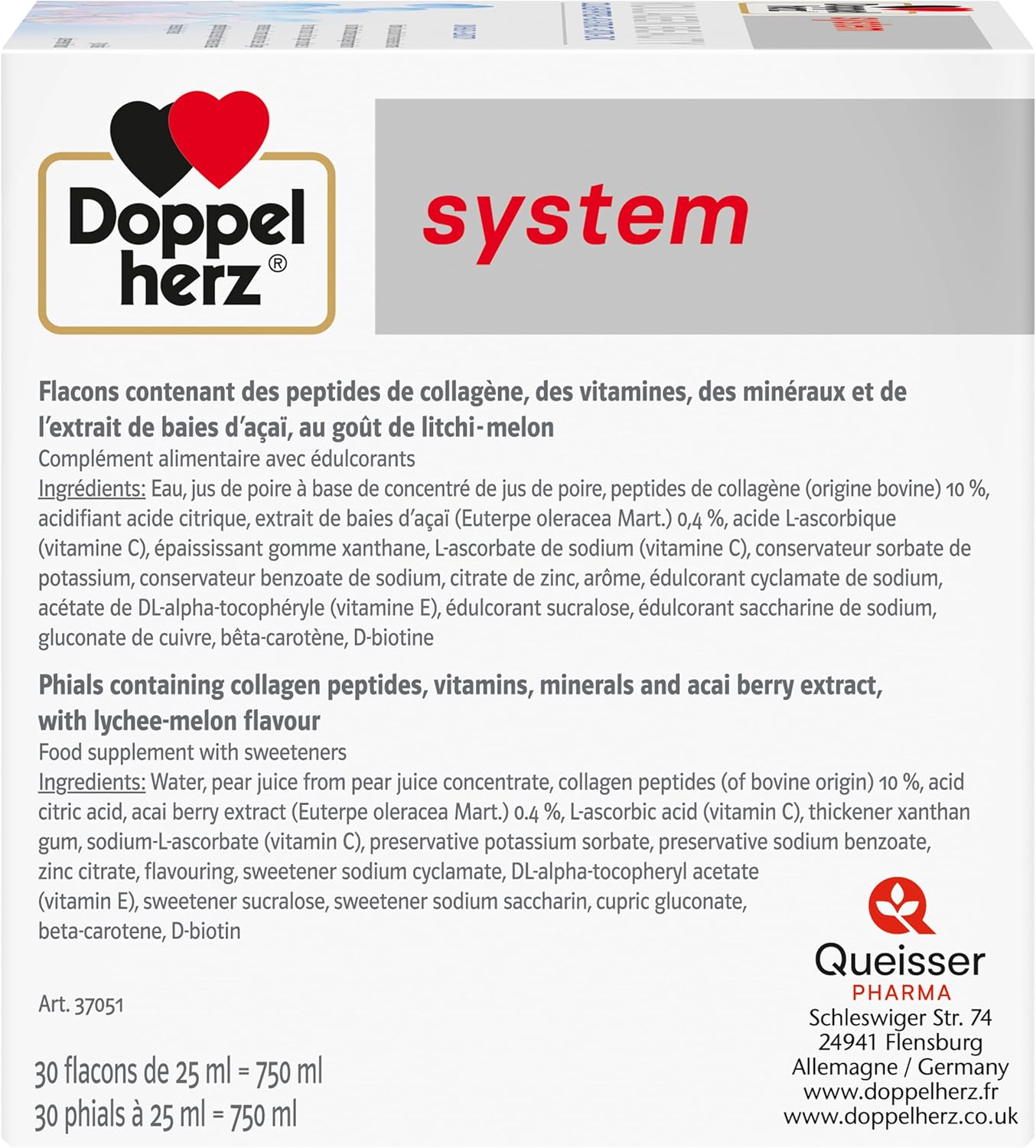 Doppelherz – Kollagen Beauty – Collagen Peptides for Healthy, More Elastic Skin – Acai Extract, Biotin and Zinc – Lychee-Melon Flavour – 30 Bottles of 25 ml - Image 9