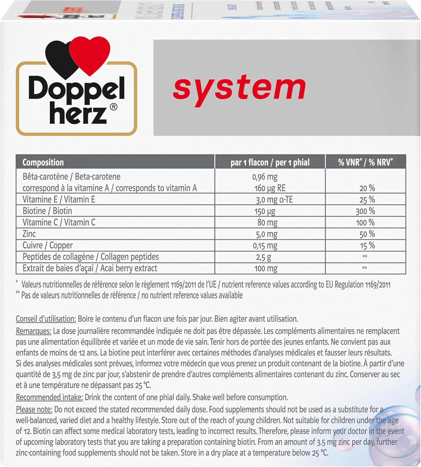 Doppelherz – Kollagen Beauty – Collagen Peptides for Healthy, More Elastic Skin – Acai Extract, Biotin and Zinc – Lychee-Melon Flavour – 30 Bottles of 25 ml - Image 10