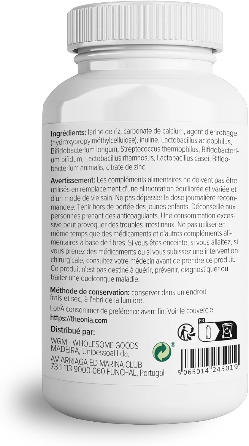 Theonia Probiotic Complex - 7 Powerful Strains with 20 Billion CFU per Daily Dose - Immune System, Digestion and Skin Health - 60 Capsules - Image 3