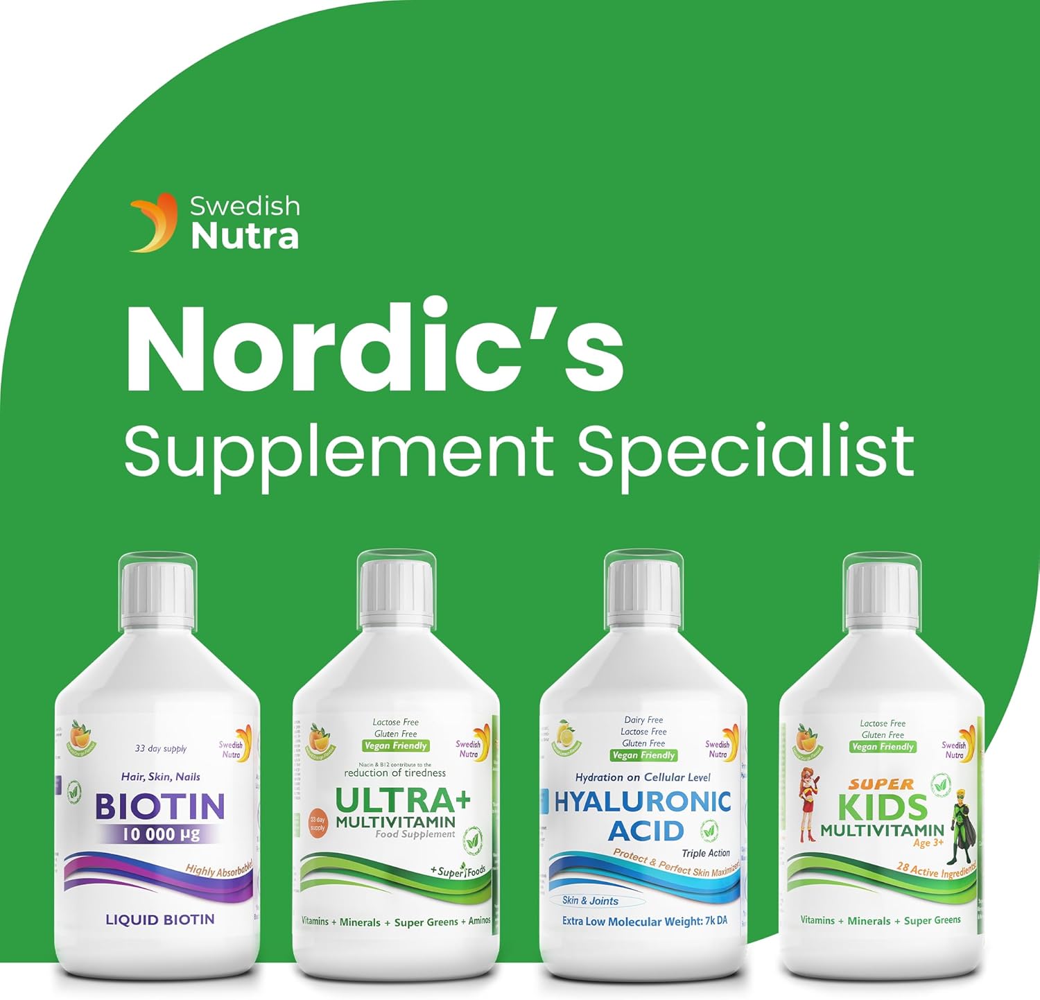Swedish Nutra Liquide multivitaminé pour enfants - Paquet de 500 ml, approvisionnement de 33 jours | Saveur d'orange avec 28 ingrédients actifs | Arôme 100% naturel | Taux d'absorption élevé - Image 7
