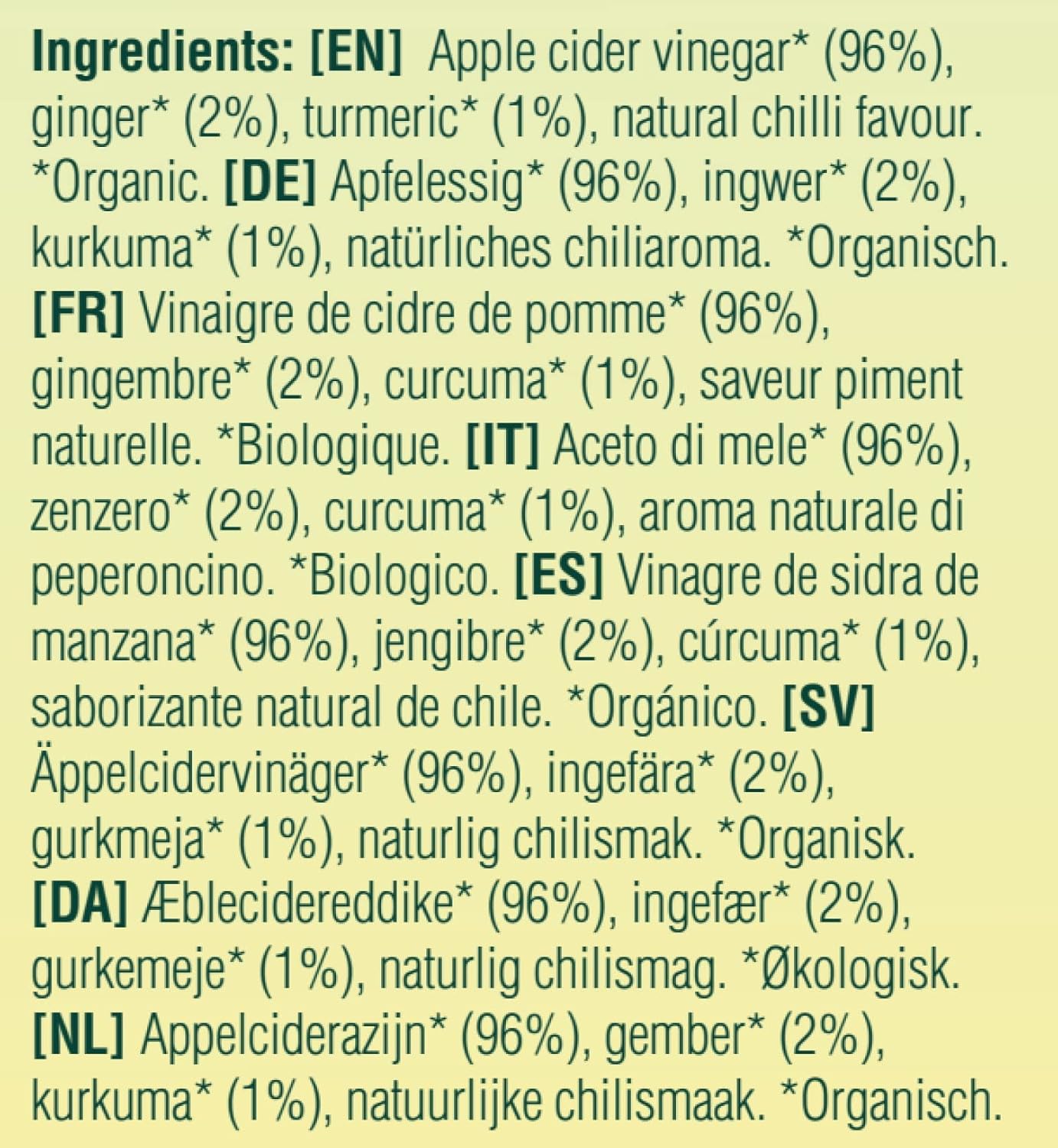 Eat Wholesome Organic Raw Apple Cider Vinegar with Ginger, Turmeric, with "La Mère, 1L " - Image 3