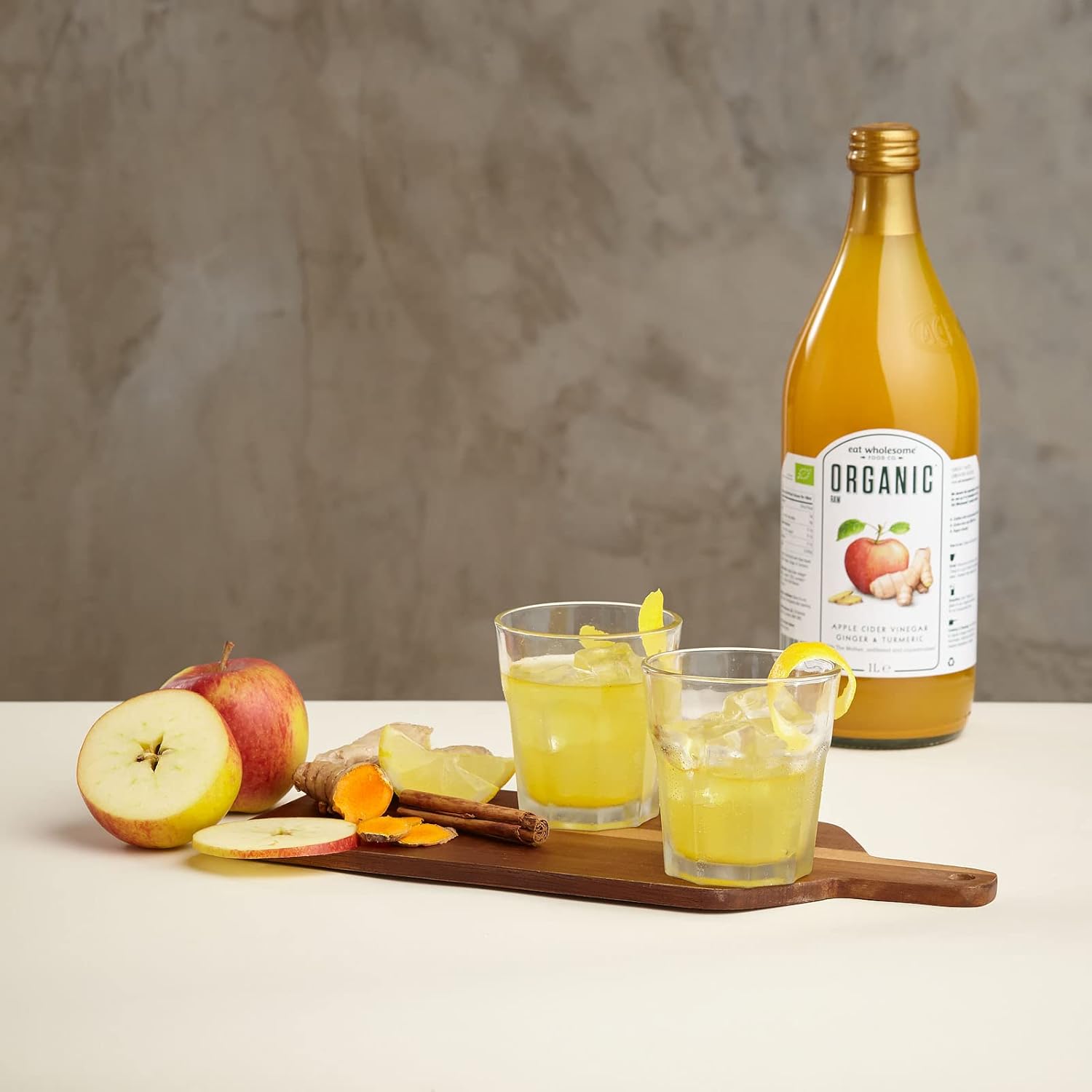 Eat Wholesome Organic Raw Apple Cider Vinegar with Ginger, Turmeric, with "La Mère, 1L " - Image 5