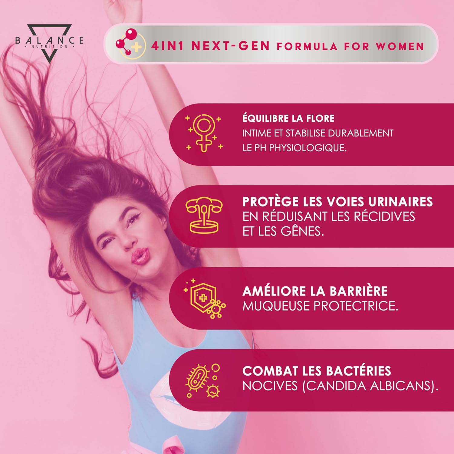 Female Probiotics - 200 Capsules | Useful for: Mycosis Vaginosis, Bacterial Vaginosis | Probiotic Intimate Flora | 30 Billion CFU/Day, Lactobacillus Rhamnosus, Reuteri, Crispatus, Red Cranberry - Image 8