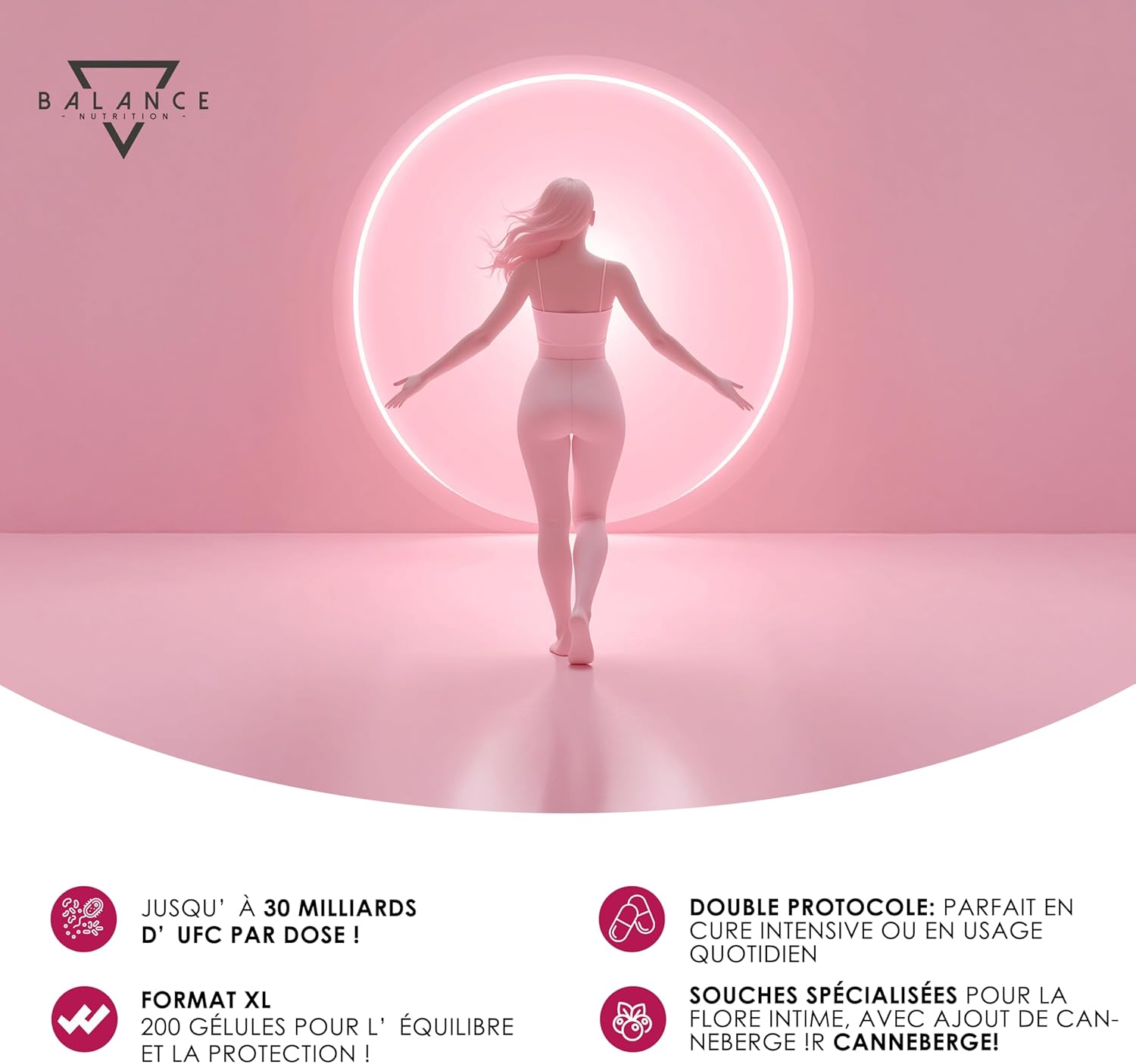 Female Probiotics - 200 Capsules | Useful for: Mycosis Vaginosis, Bacterial Vaginosis | Probiotic Intimate Flora | 30 Billion CFU/Day, Lactobacillus Rhamnosus, Reuteri, Crispatus, Red Cranberry - Image 10