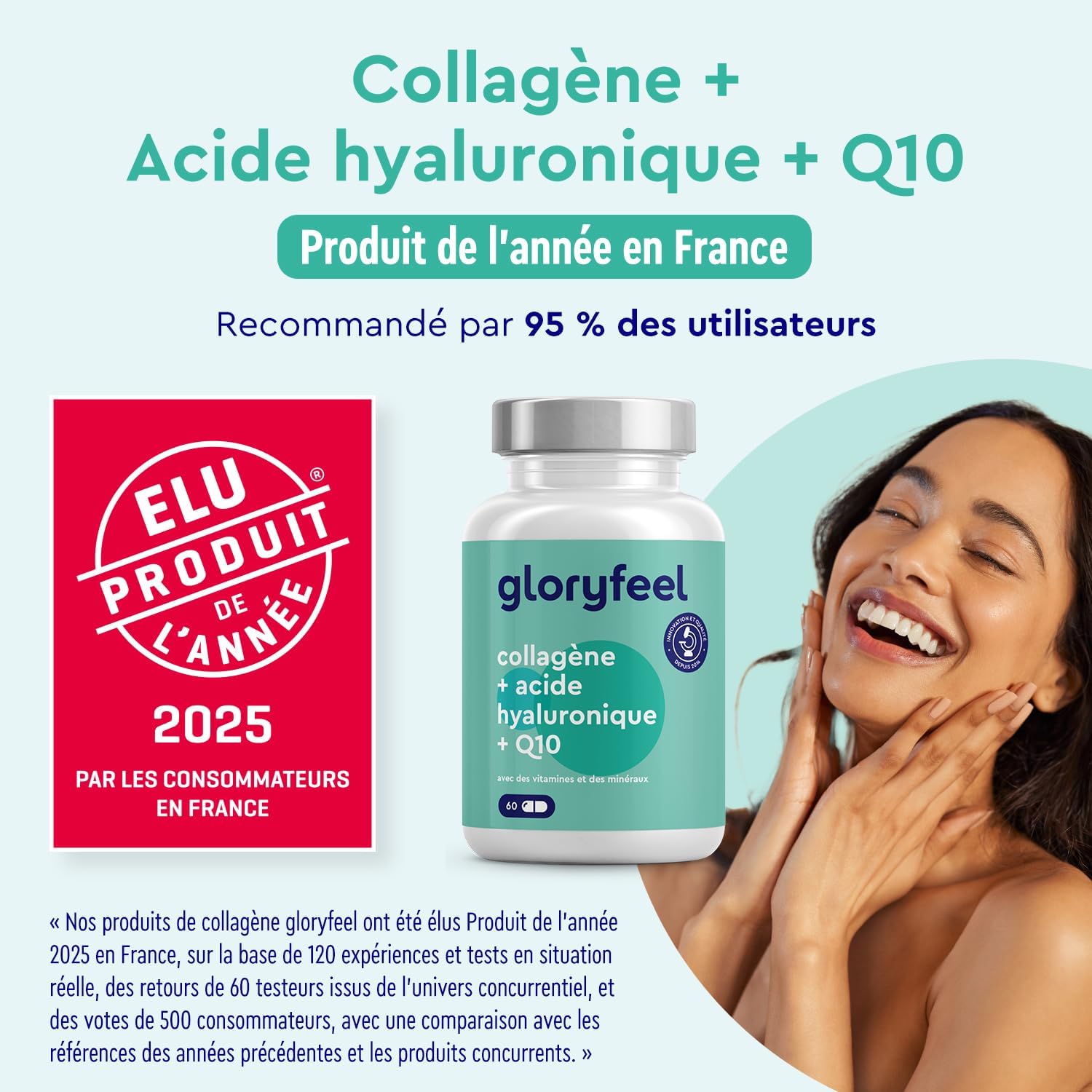 Marine Collagen + Hyaluronic Acid & Q10, Enriched with Zinc, Magnesium, Vitamins B12, D3, A & C, 60 Capsules, Premium Collagen Complex for Skin, Hair & Joints*, No Additives - Image 4