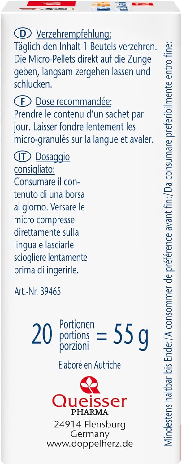 Doppelherz Magnesium + Calcium + D3 Direct - Micro Granules Combining - Magnesium Supports Normal Muscle Function - 20 Bags (Pack of 2) - Image 5