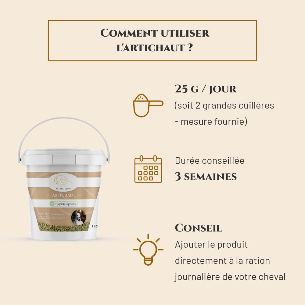 ARTICHOKE - Horse nutritional supplement - Bucket 1 kg - Intestinal comfort - Liver drainage - Digestion - French brand - Image 6